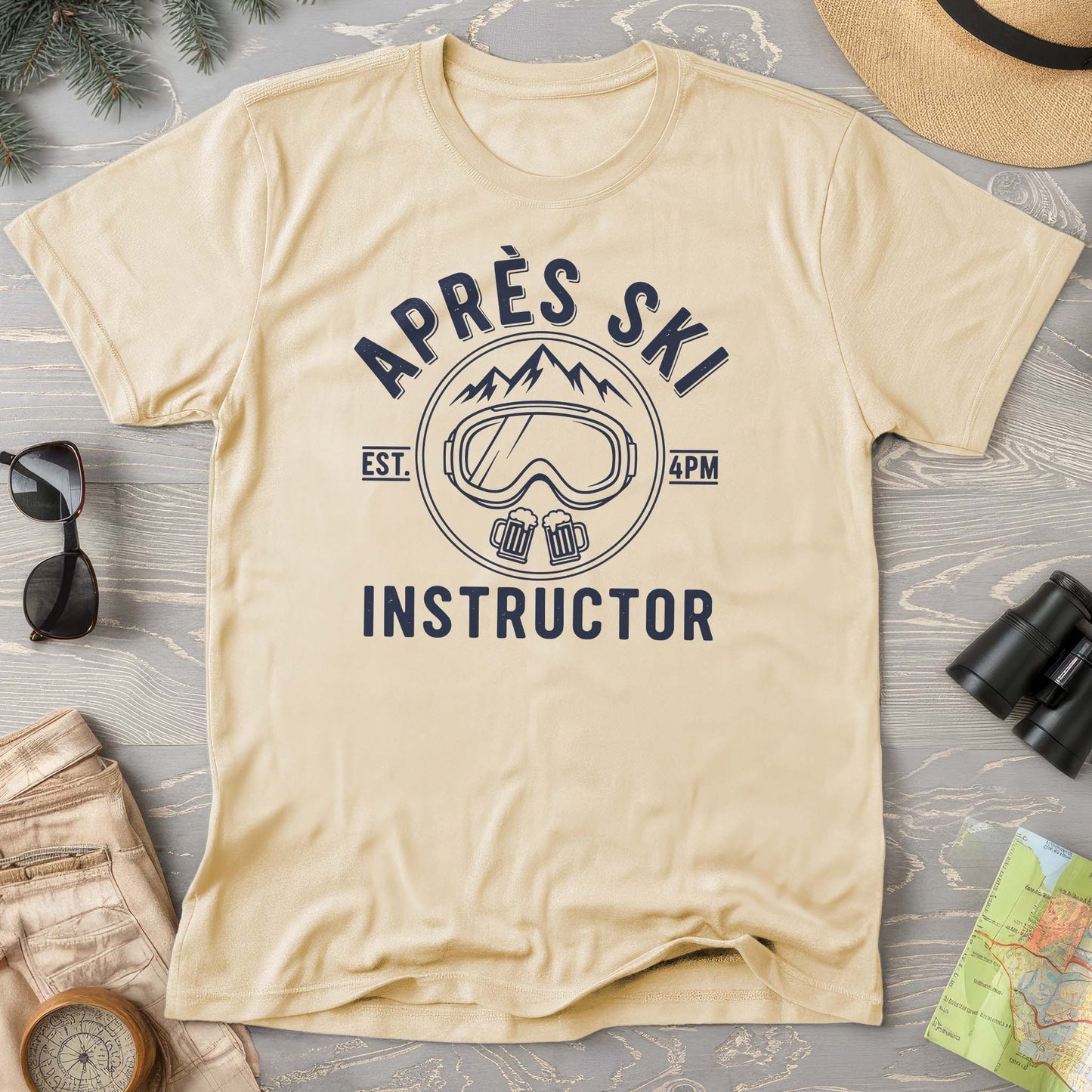 Bargain Bin Overstock! Après Ski Instructor "Goggles" Comfort Colors T-shirt
