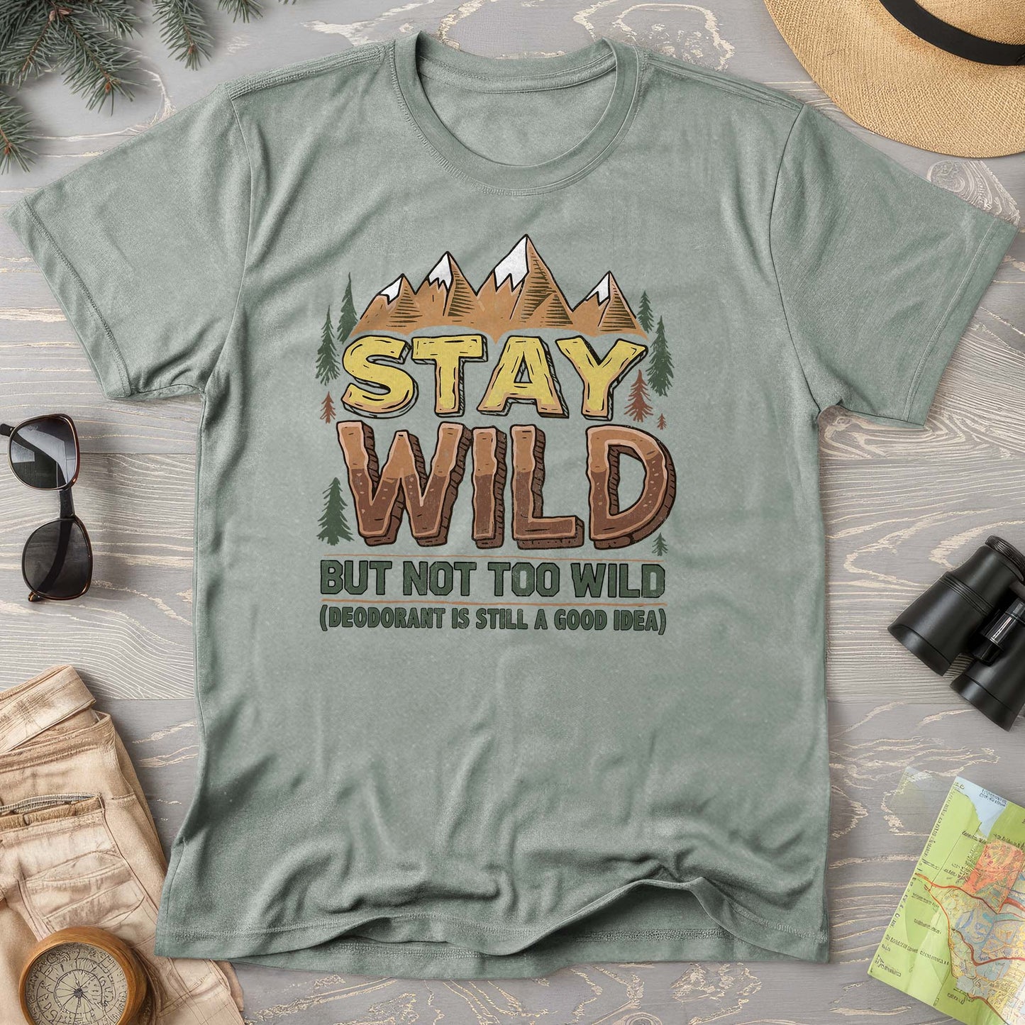 Stay Wild Funny Hiking Comfort Colors T-Shirt