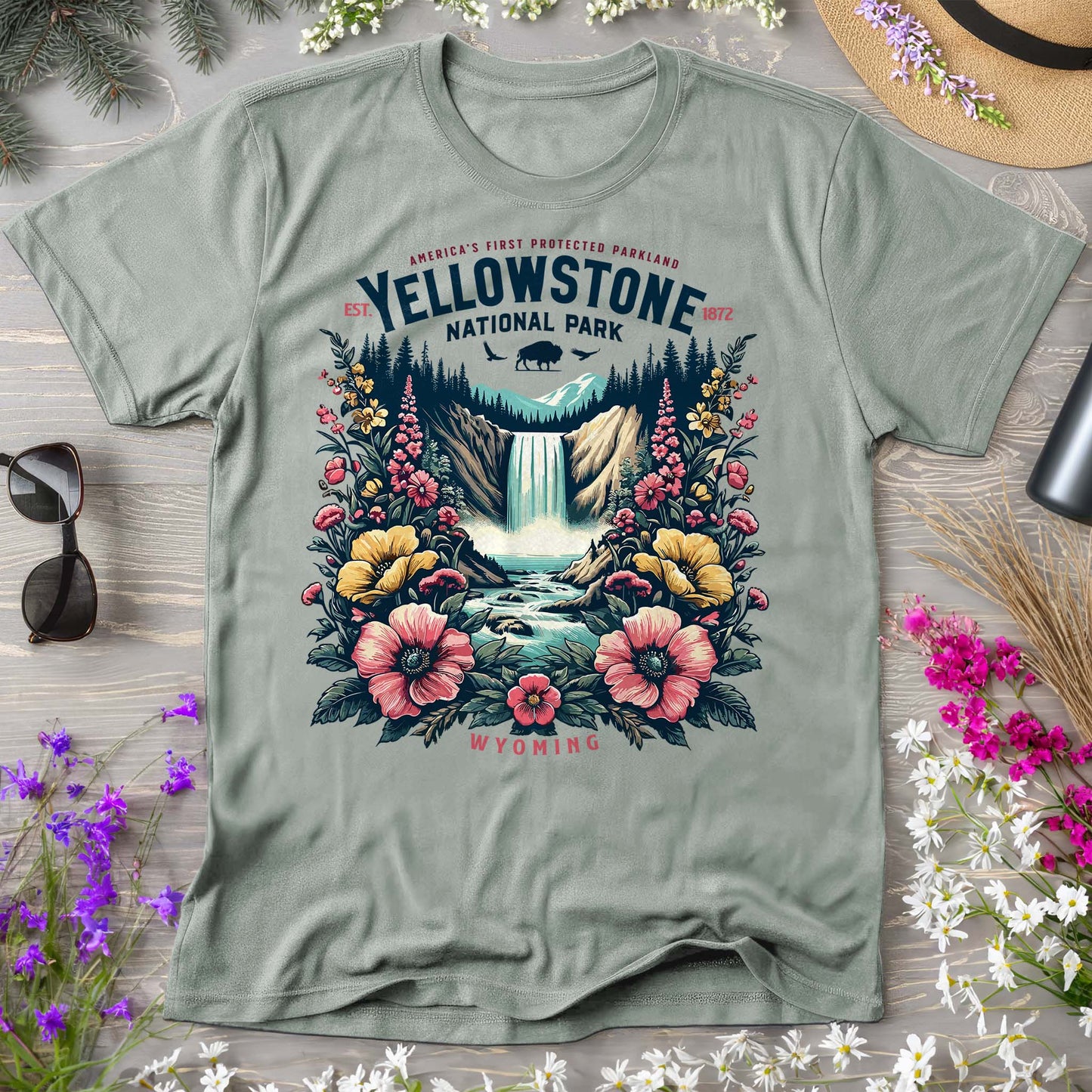 Yellowstone National Park "Wildflower" Comfort Colors T-Shirt