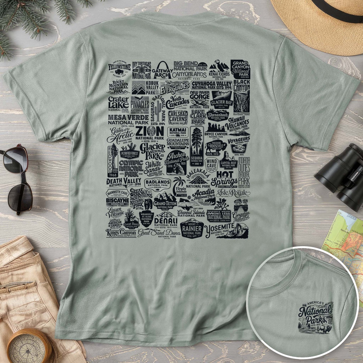 National Parks "63 Vintage Logos" Comfort Colors T-Shirt