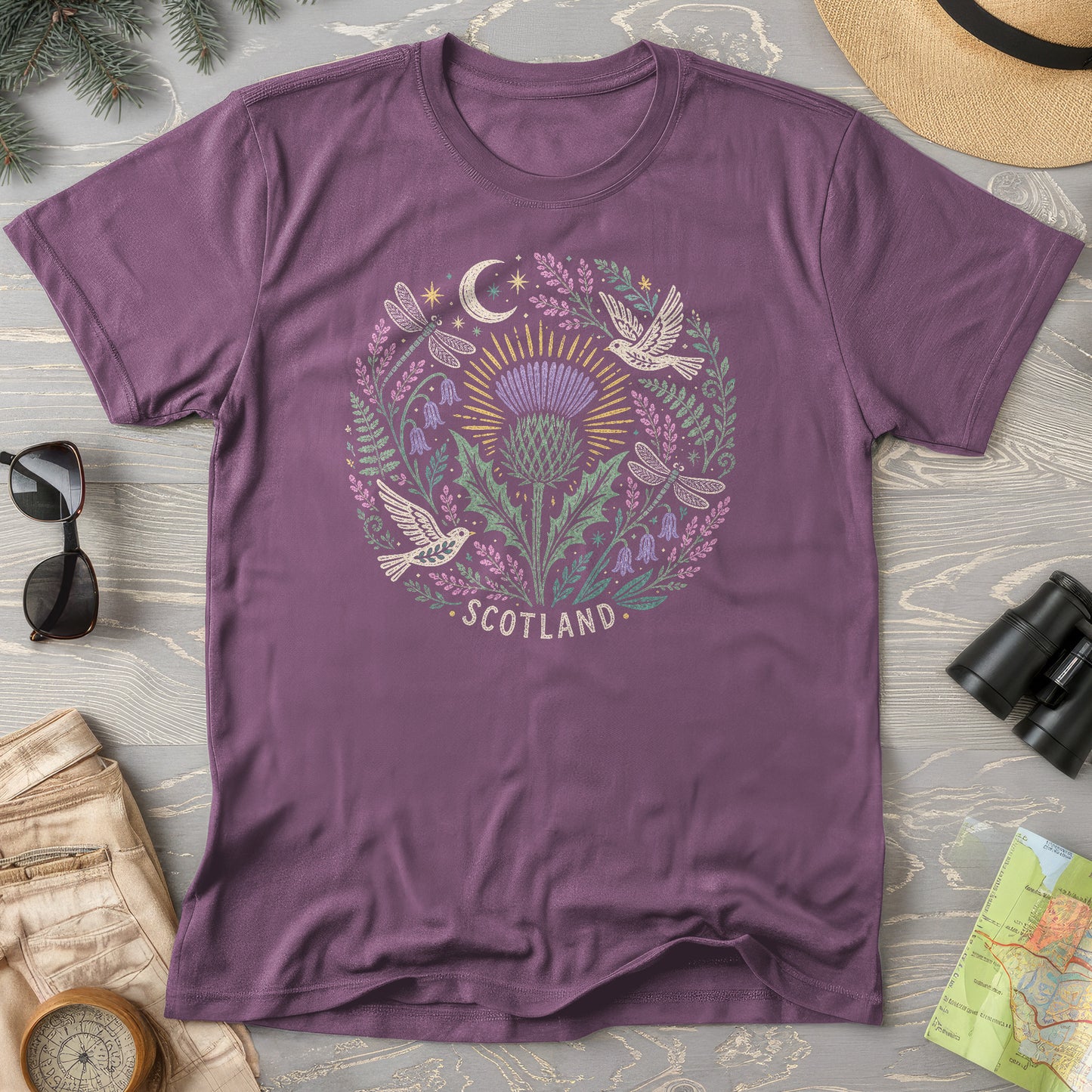 Scotland Thistle Doves T-Shirt