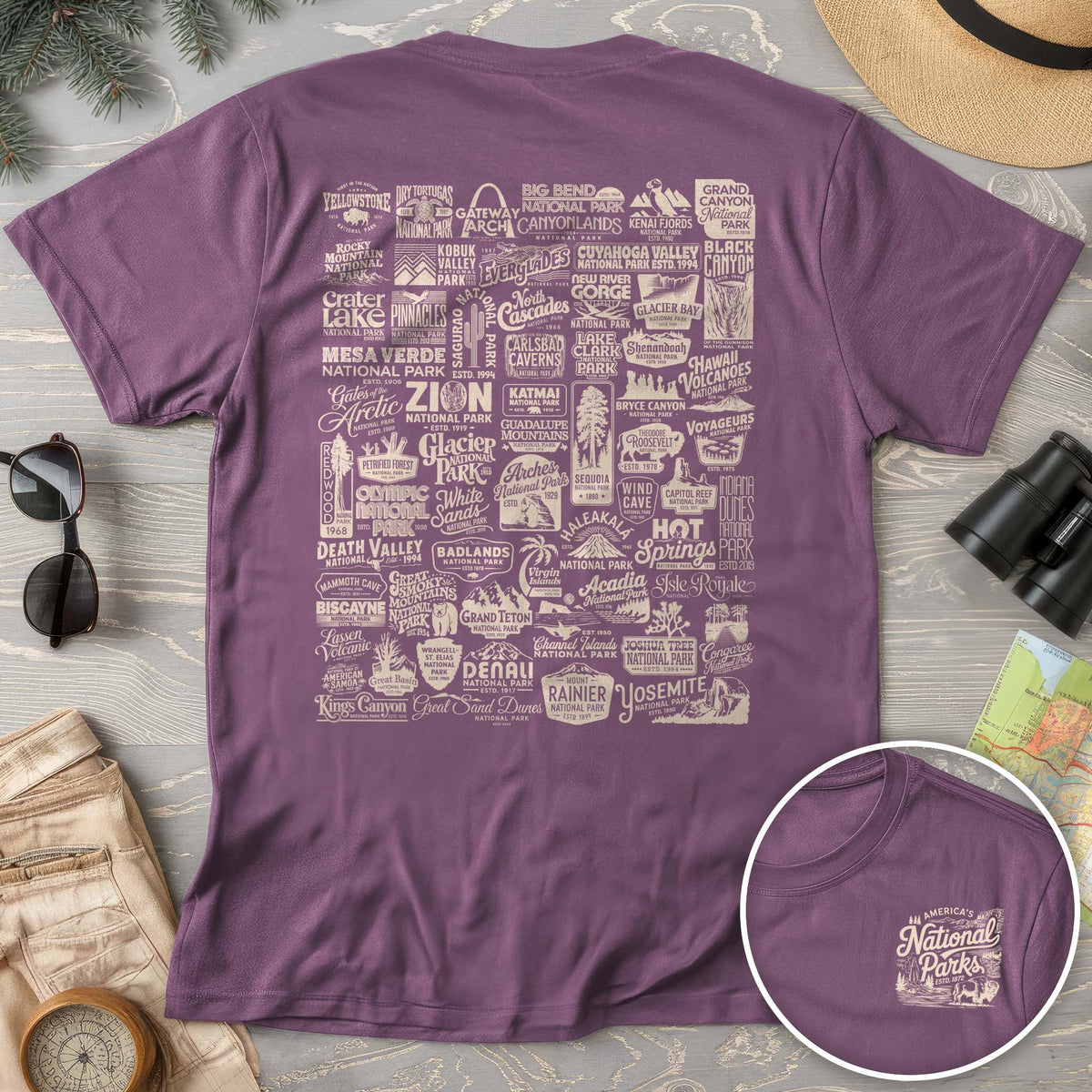 Bargain Bin Overstock! 63 Vintage Parks Front/Back Print T-Shirt