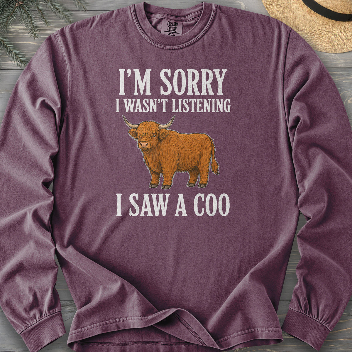 I Saw A Coo Comfort Colors 6014 Long Sleeve