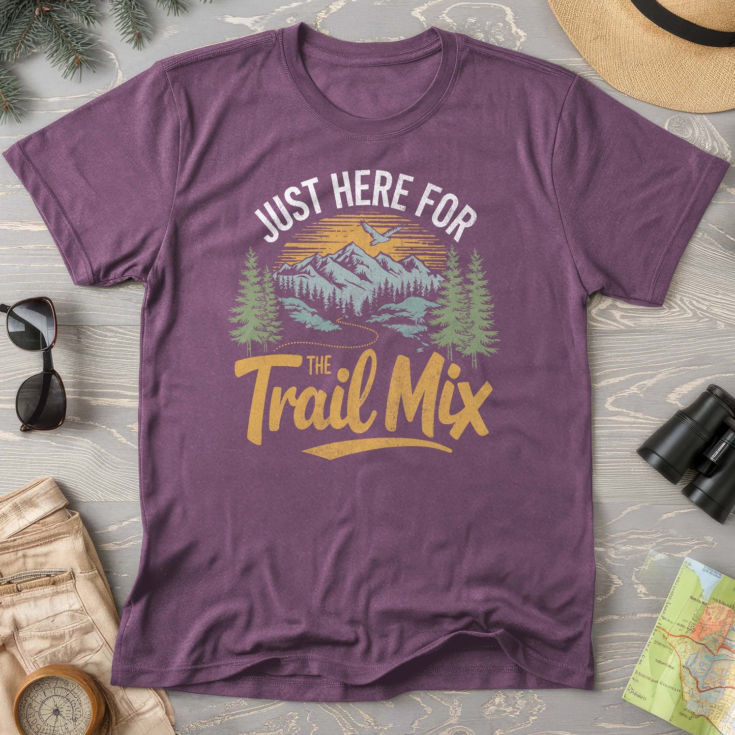 Hiking T-Shirt: Just Here for the Trail Mix