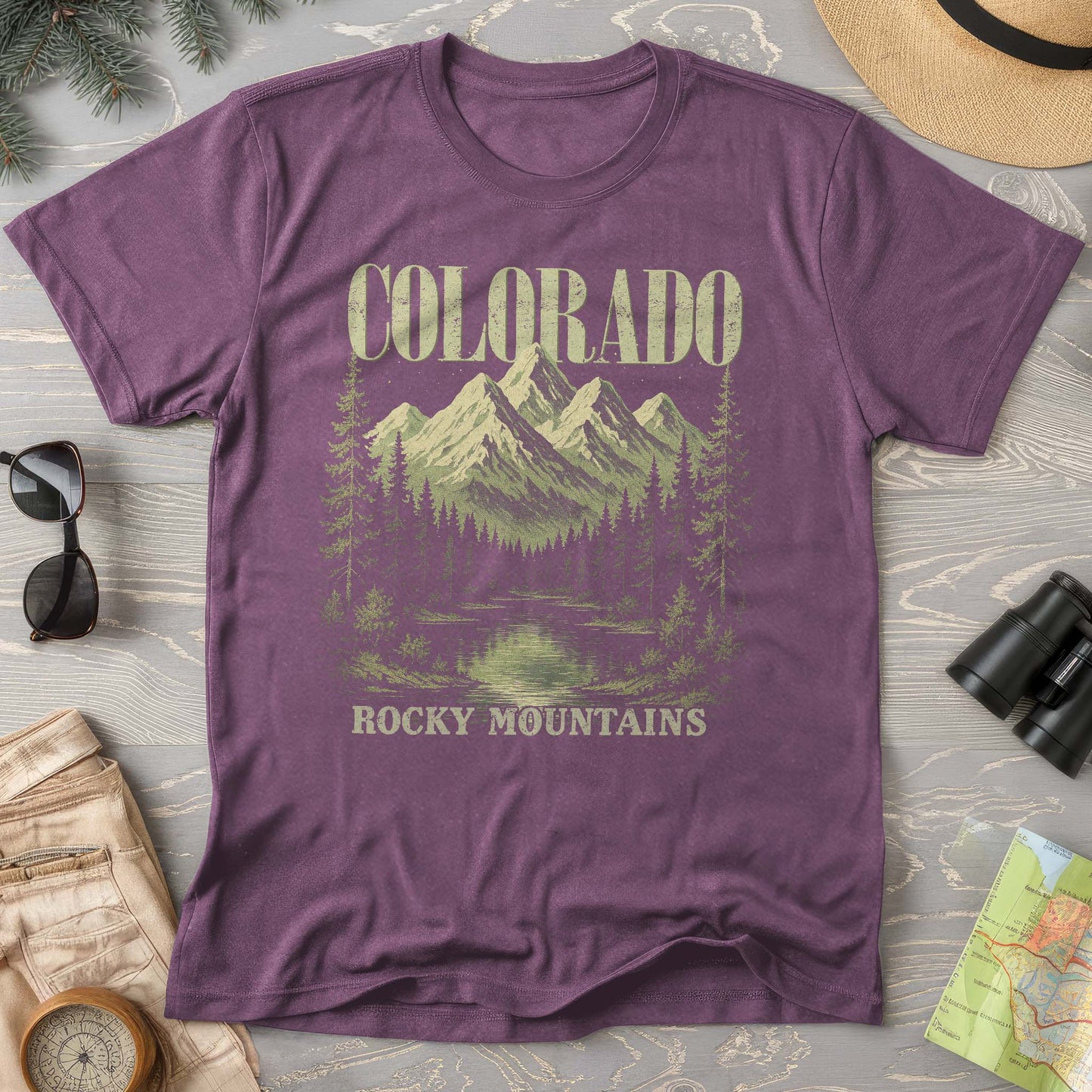 Colorado Mountain Halftones Comfort Colors T-Shirt