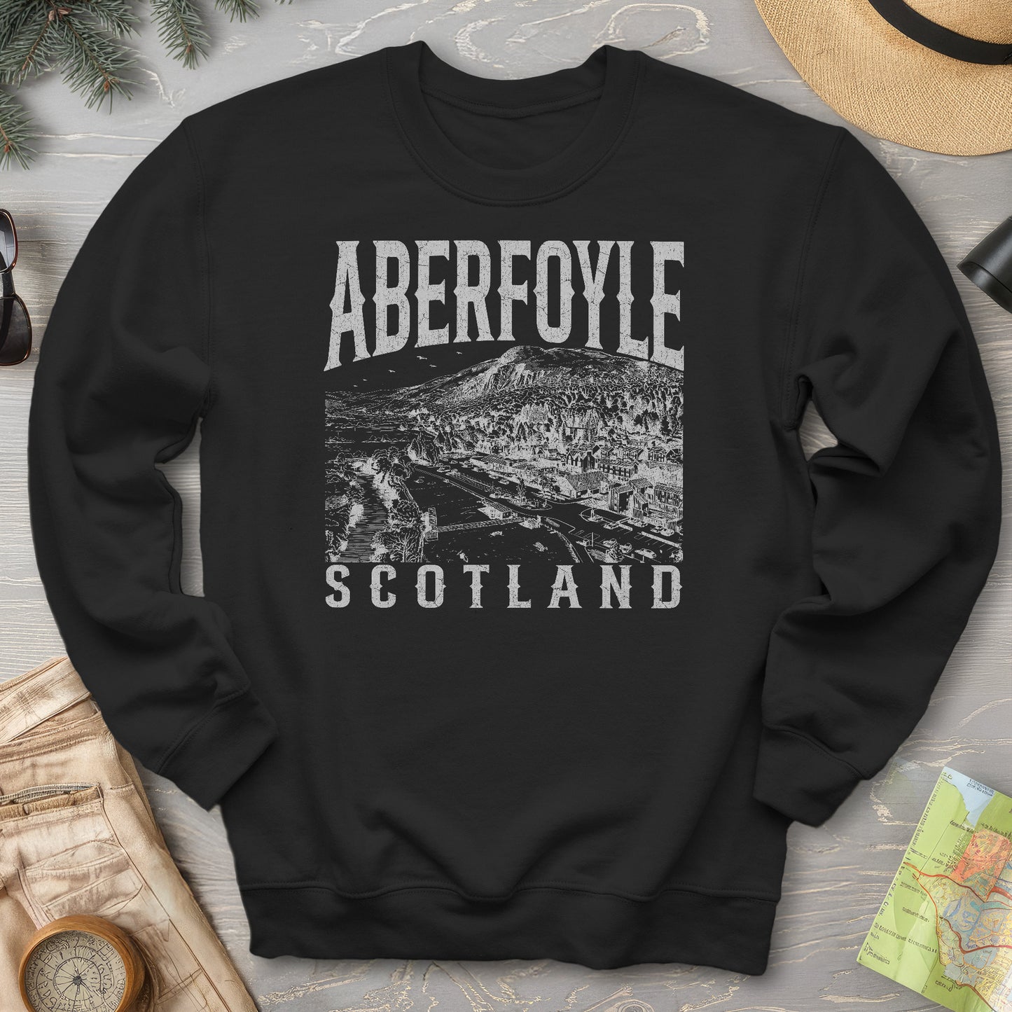 Aberfoyle Scotland Sketch Sweatshirt