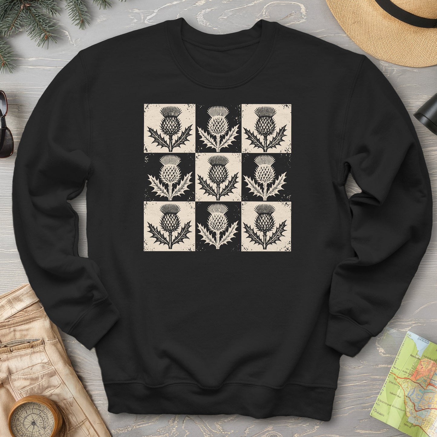 Thistle Box Pattern Sweatshirt