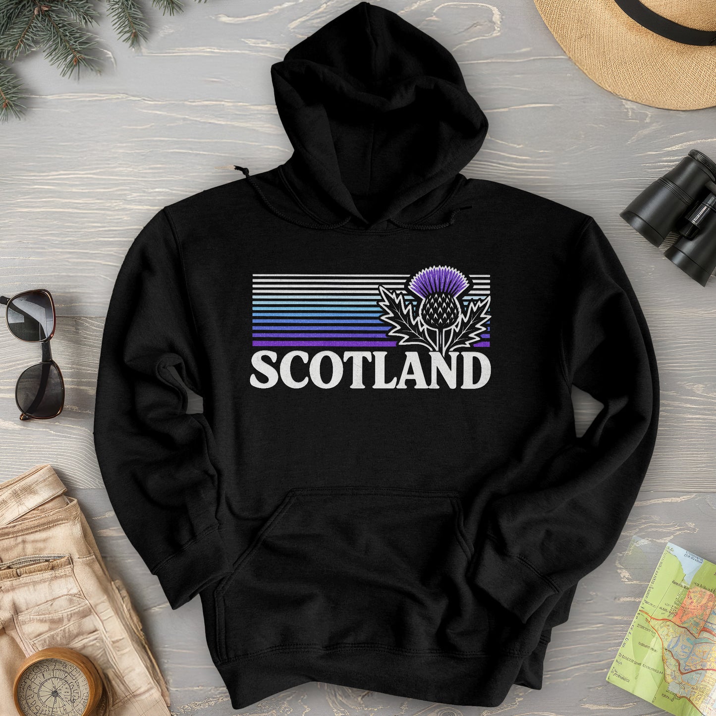 Scotland Retro Thistle Hoodie