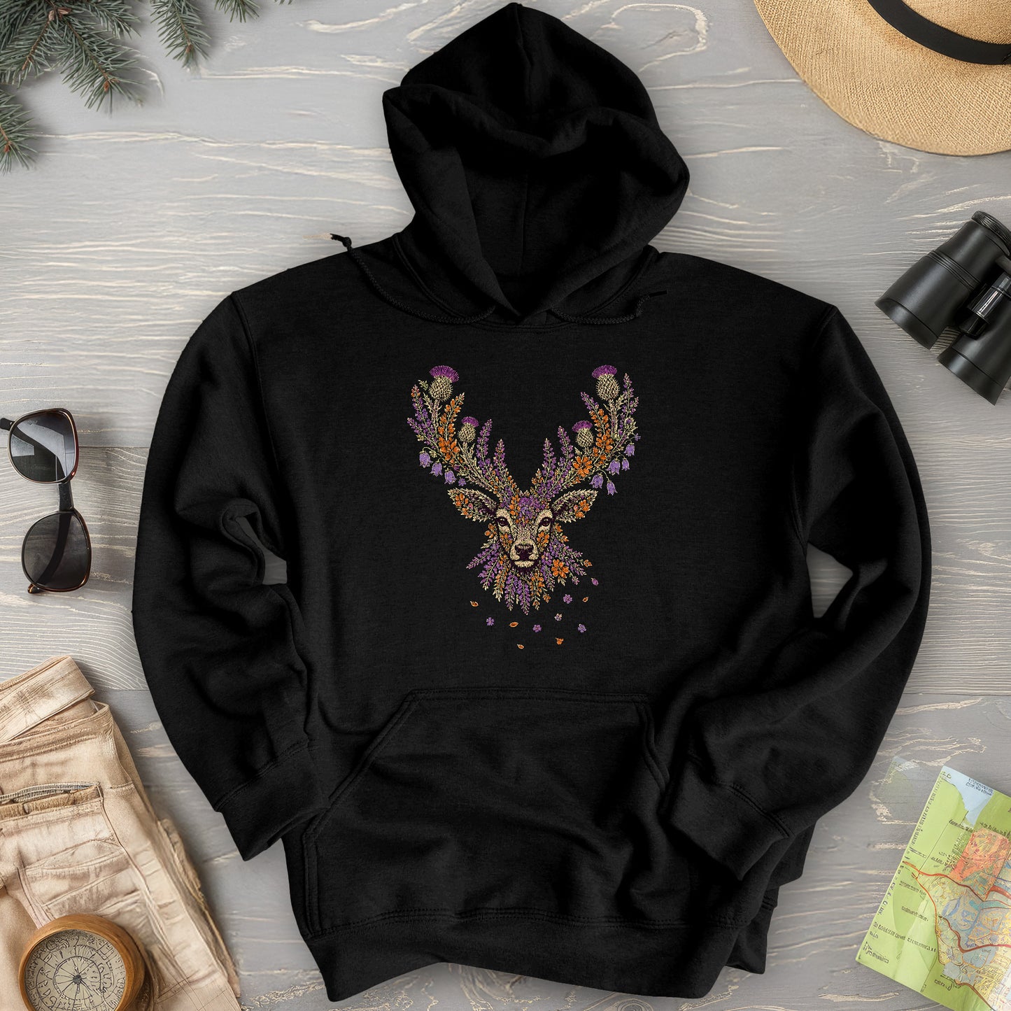 Floral Stag Hoodie