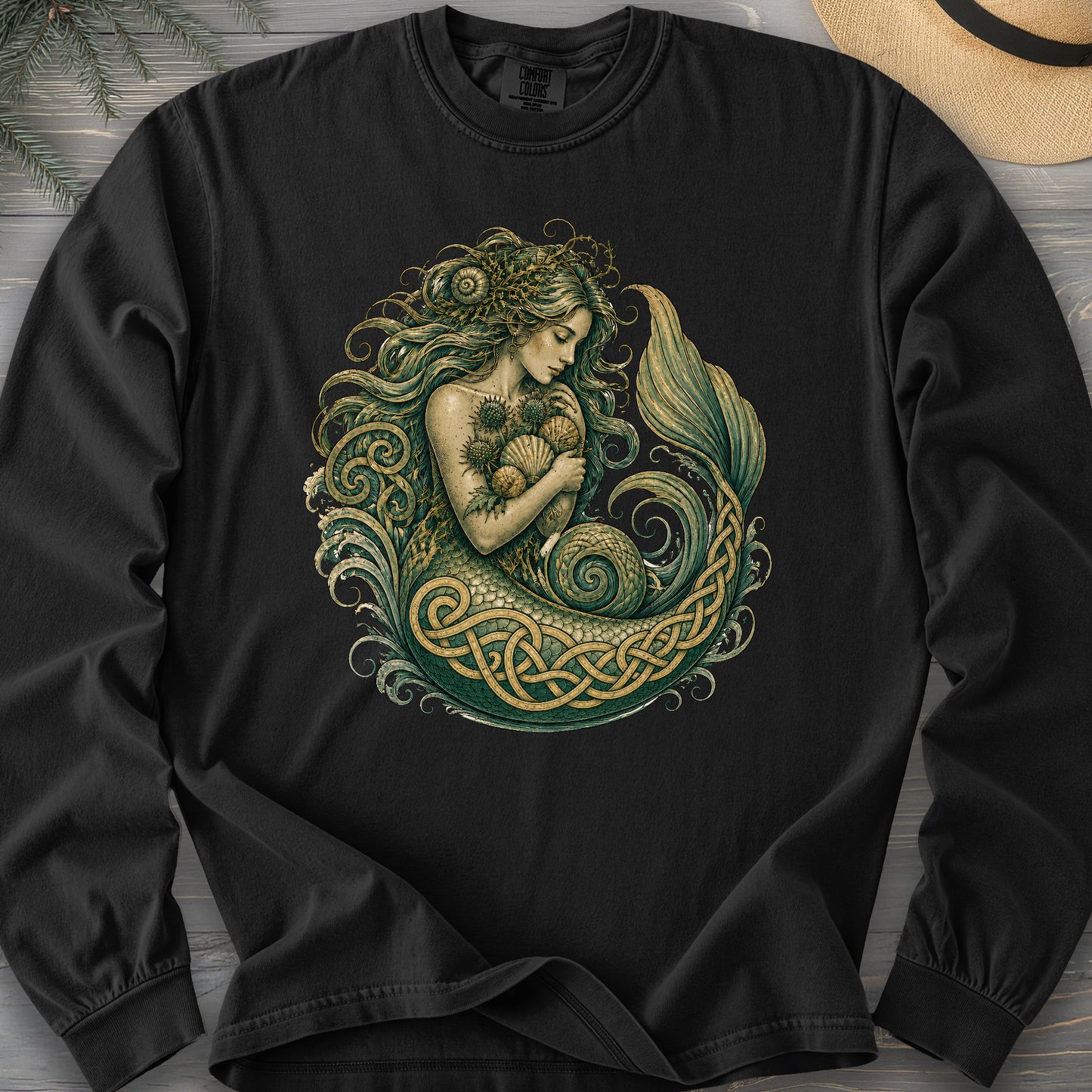 Celtic Mermaid Comfort Colors 6014 Long Sleeve