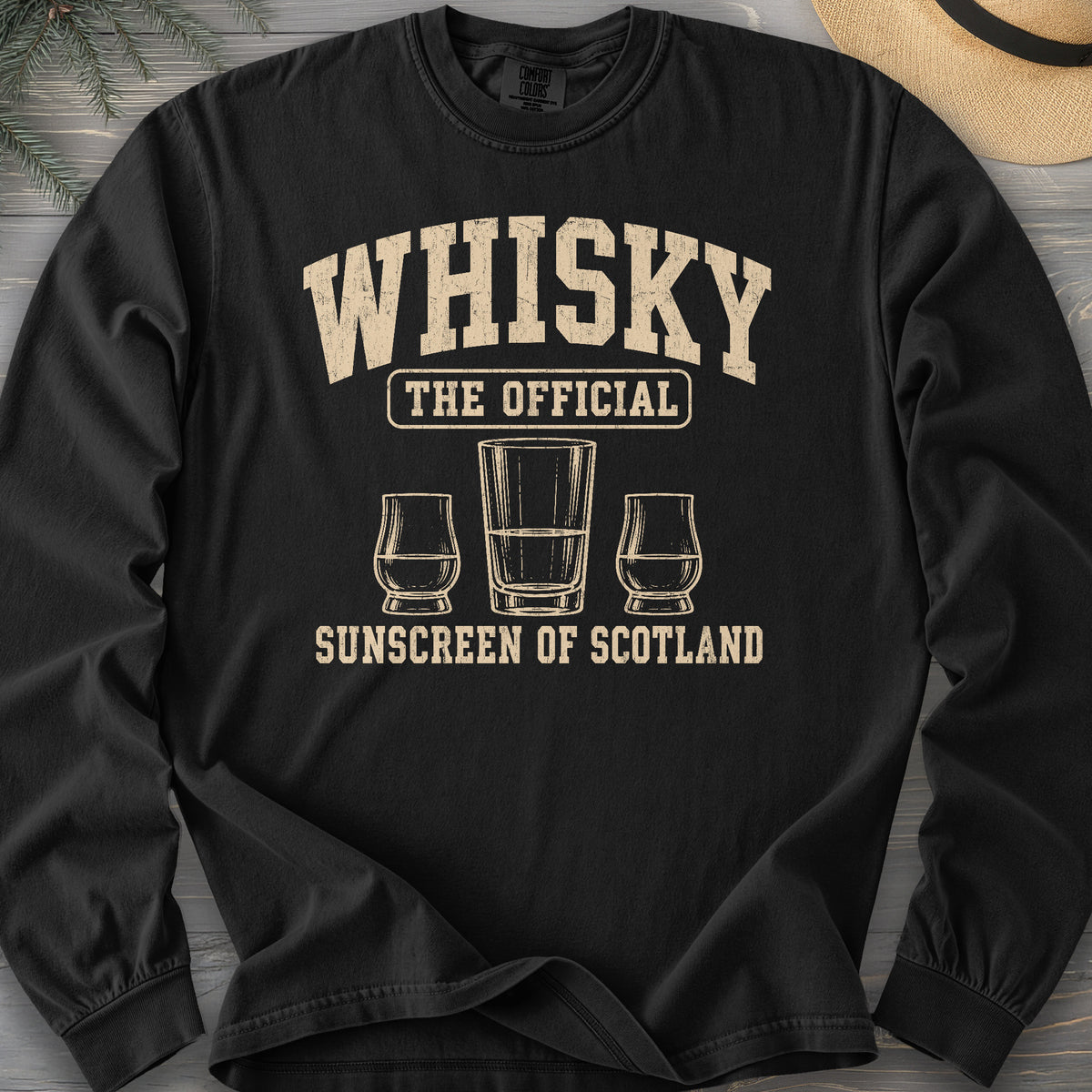 Whisky Scottish Sunscreen Comfort Colors 6014 Long Sleeve
