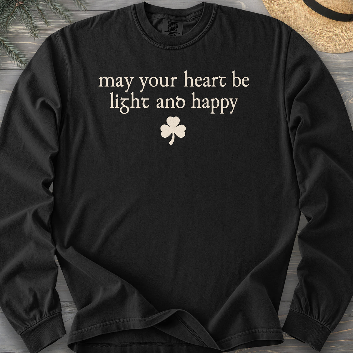 May Your Heart Be Light Comfort Colors 6014 Long Sleeve