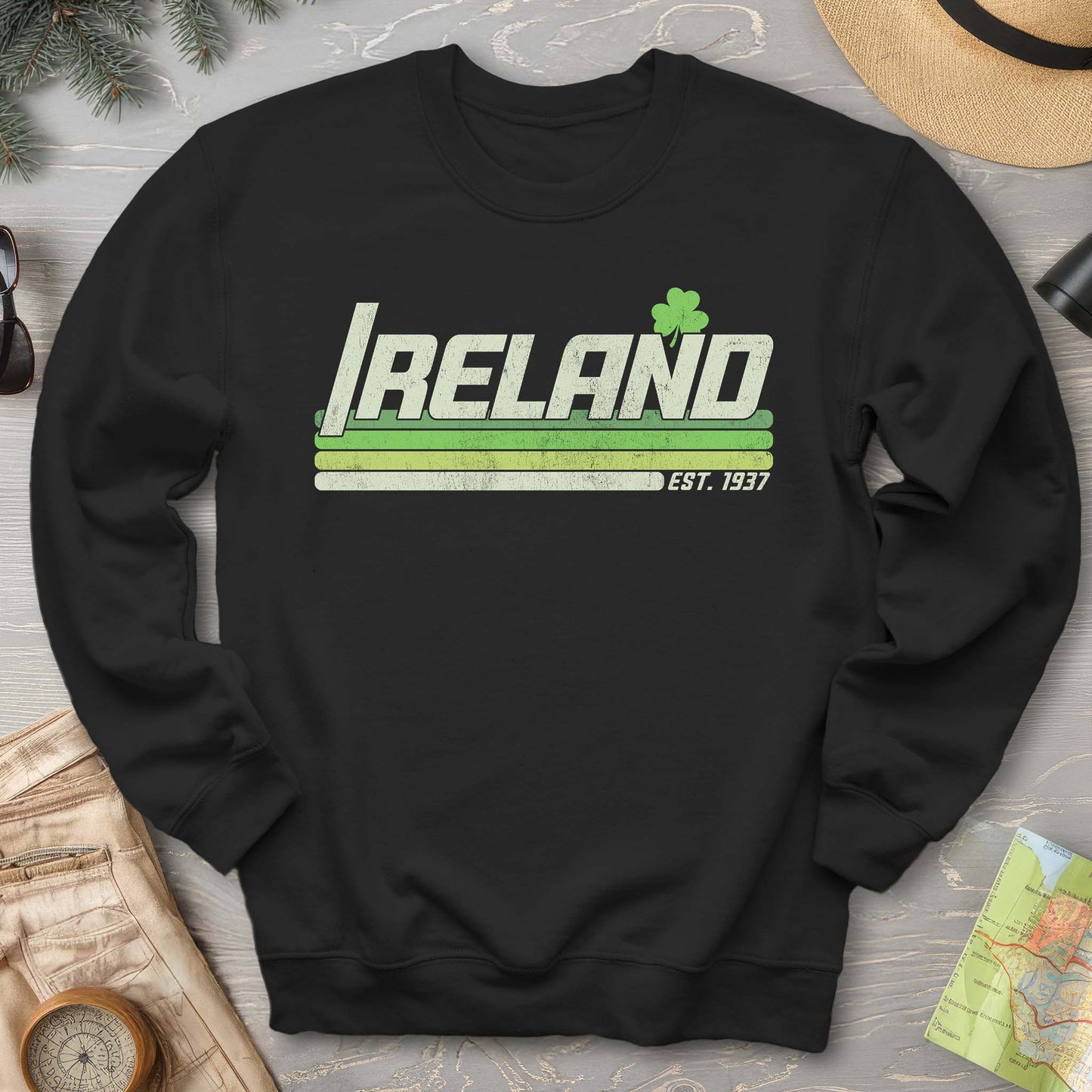 Ireland Retro Stripe Sweatshirt