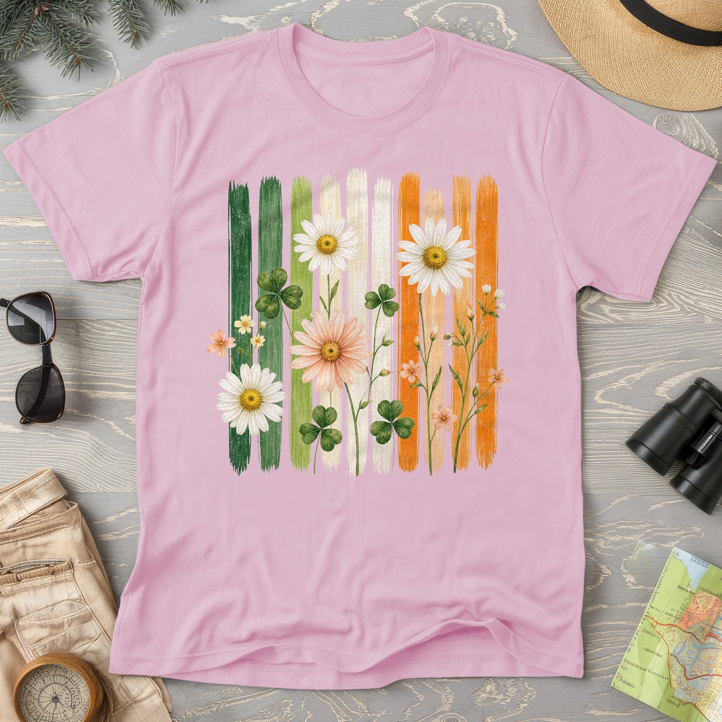Irish Flower Stripes T-Shirt