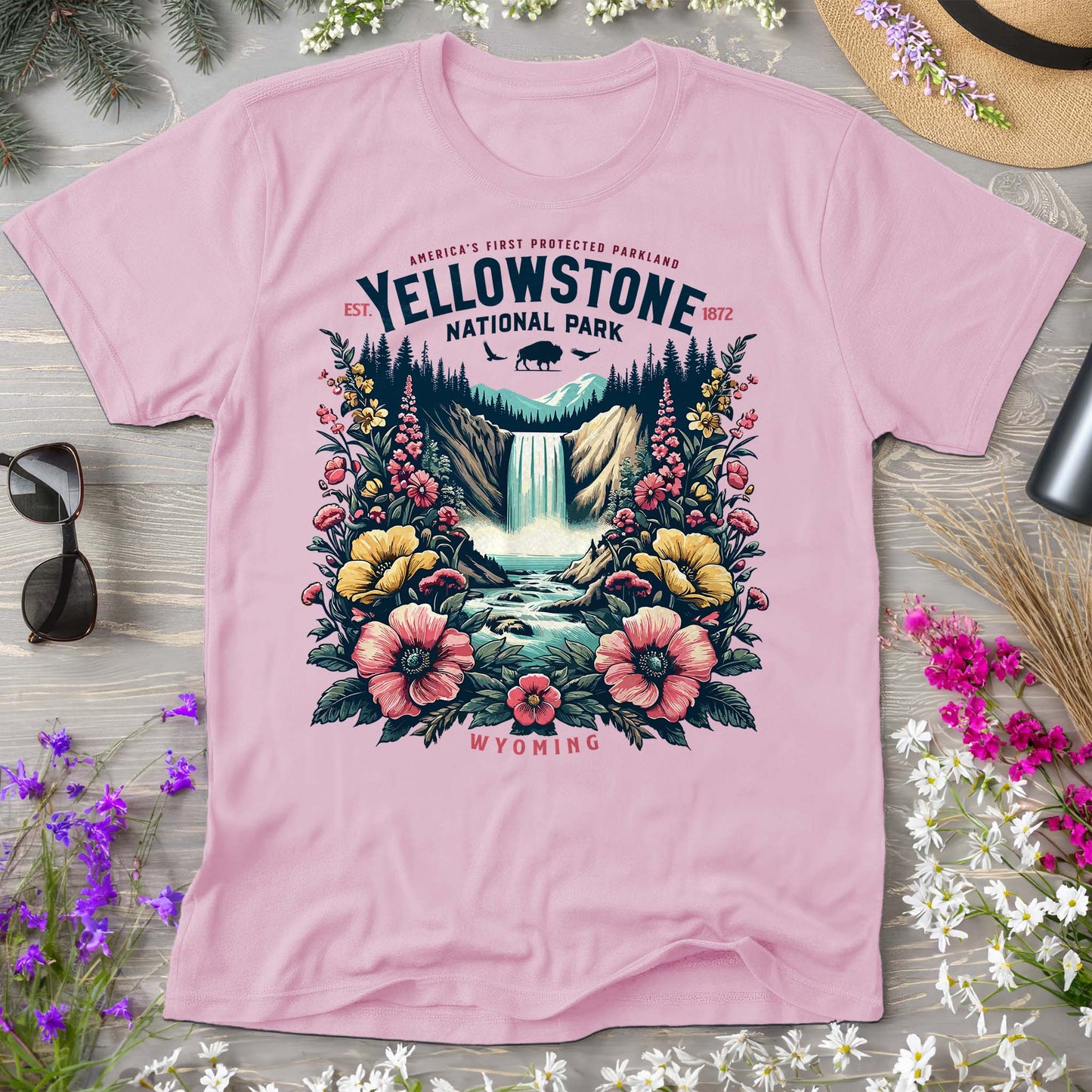 Yellowstone National Park "Wildflower" Comfort Colors T-Shirt
