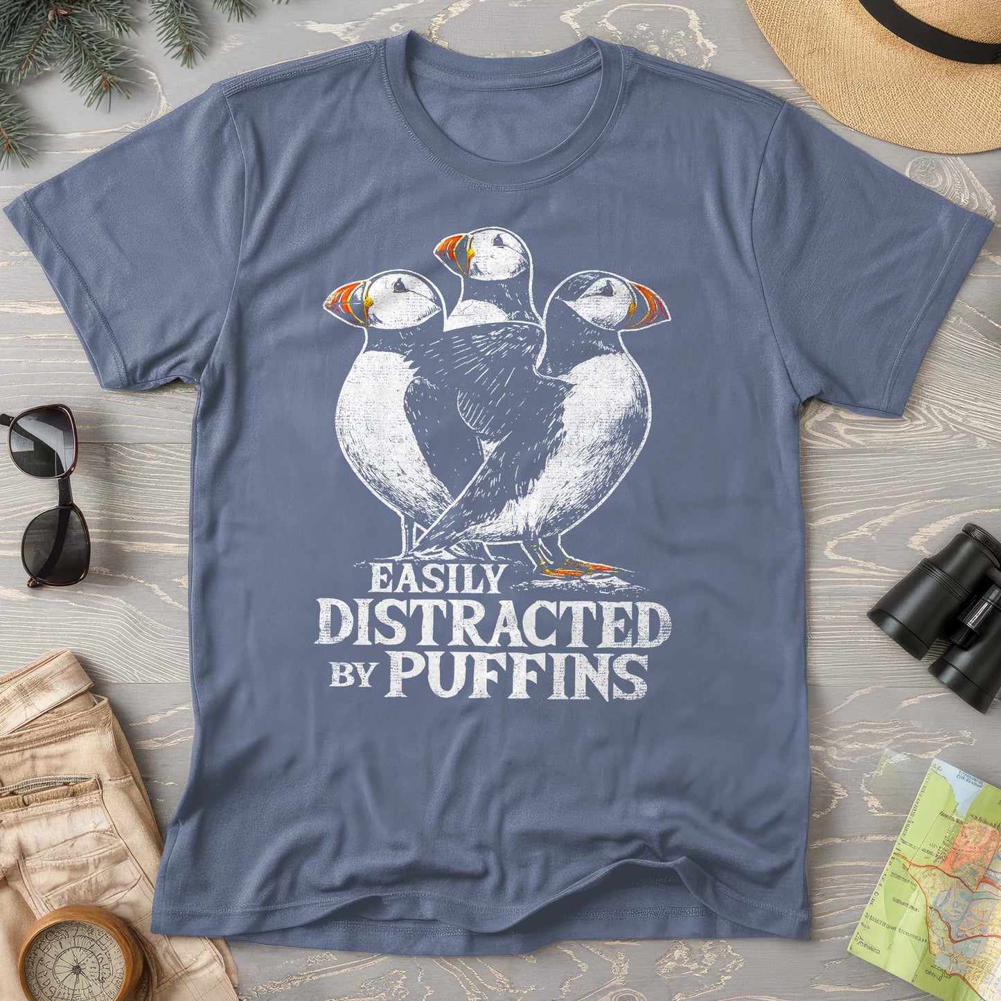Easily Distracted By Puffins T-Shirt