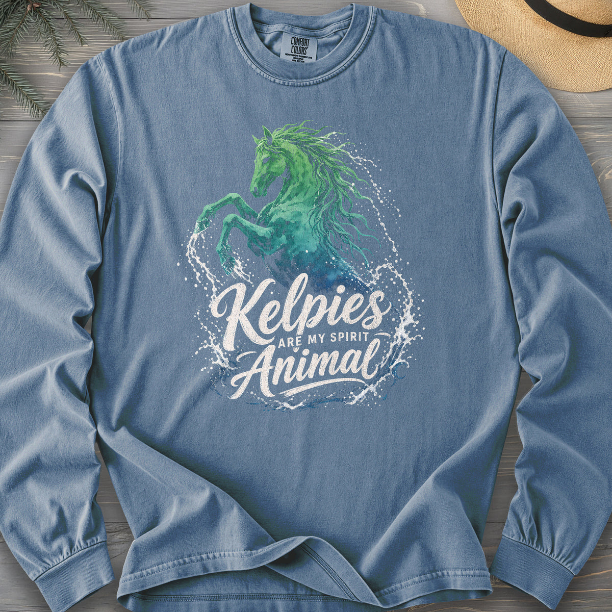 Kelpie Spirit Animal Comfort Colors 6014 Long Sleeve