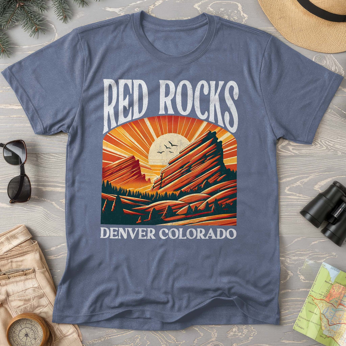 Red Rocks Colorado "Big and Bold" Comfort Colors T-Shirt