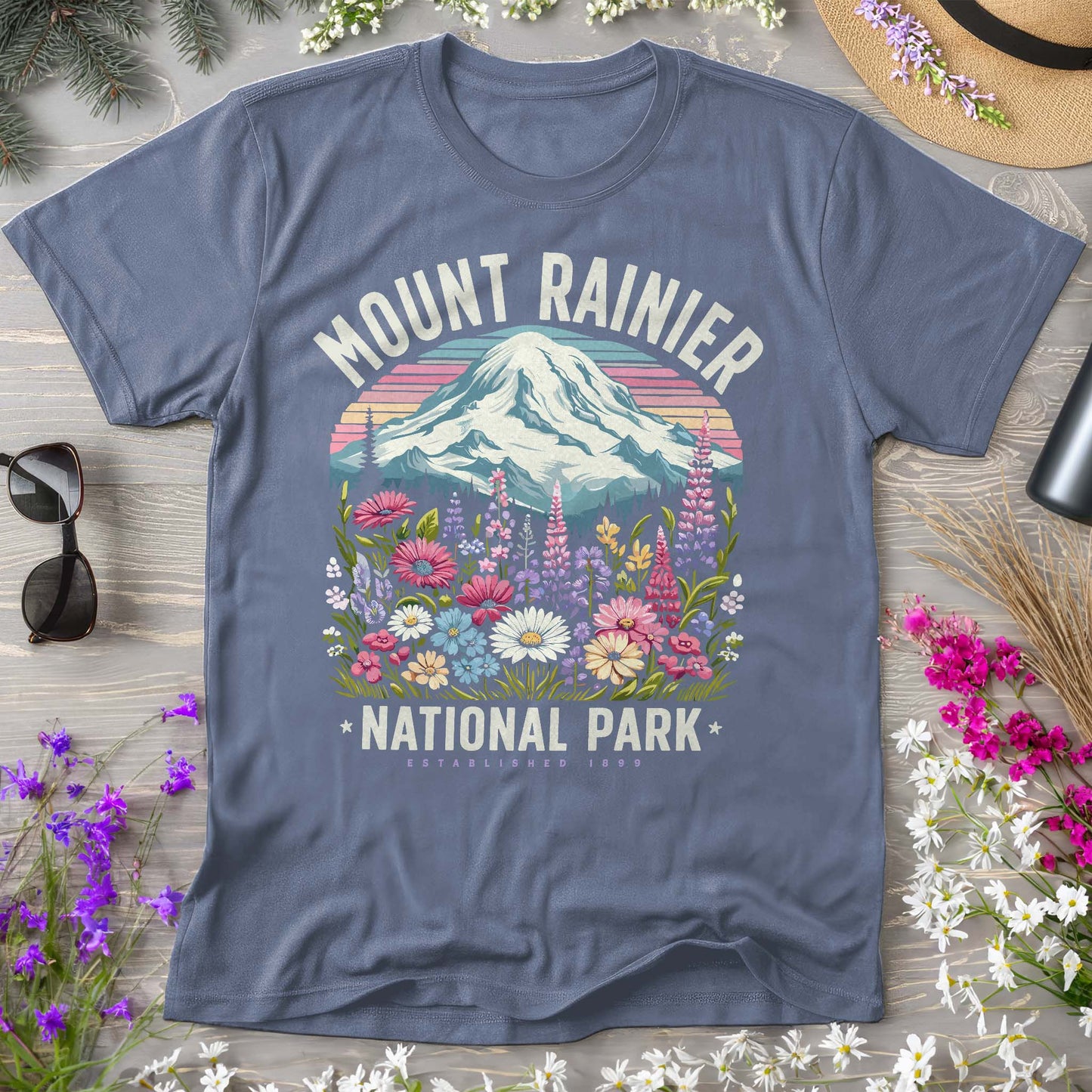 Mount Rainier National Park "Wildflowers" T-Shirt