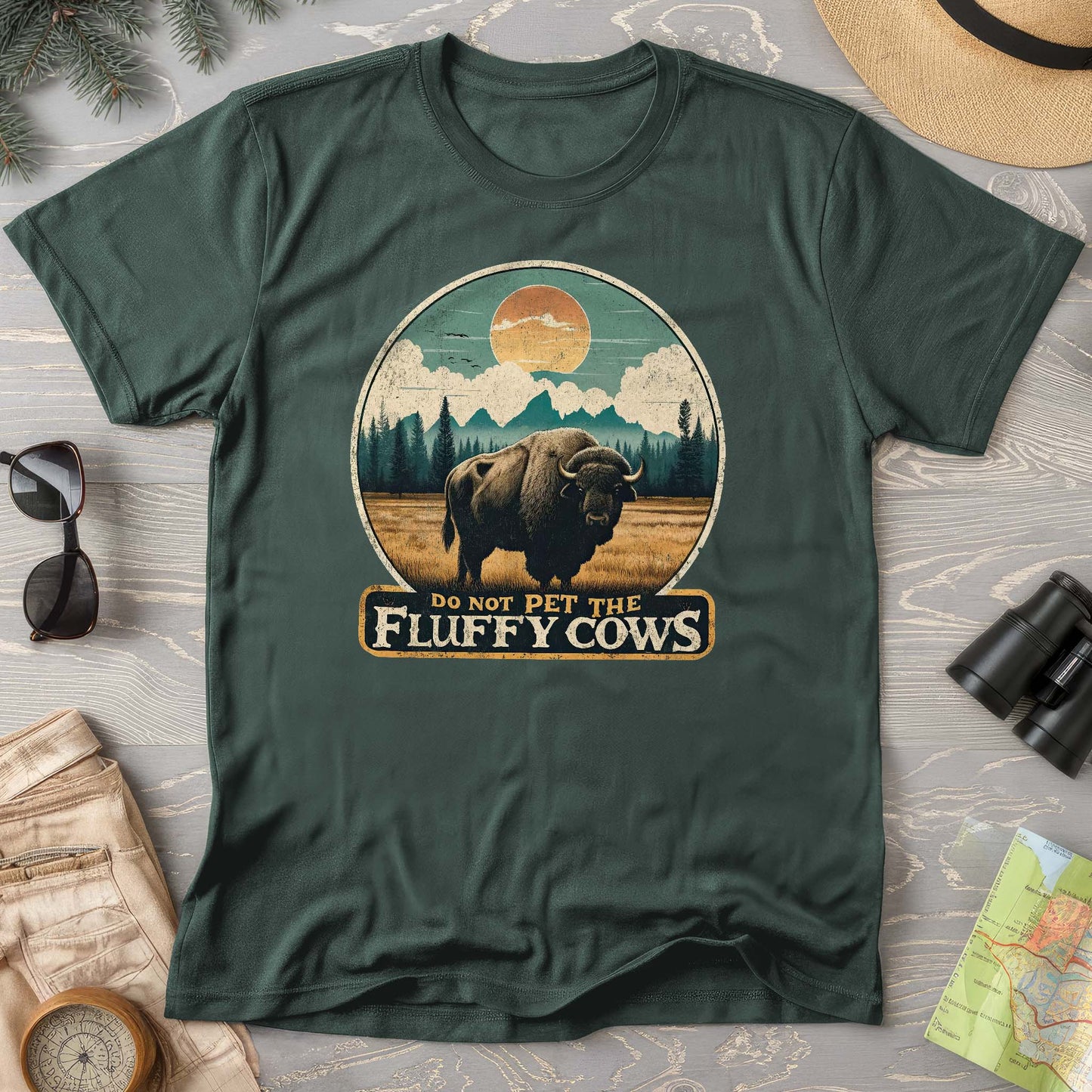Bargain Bin Overstock! "Do Not Pet the Fluffy Cows" Buffalo T-Shirt