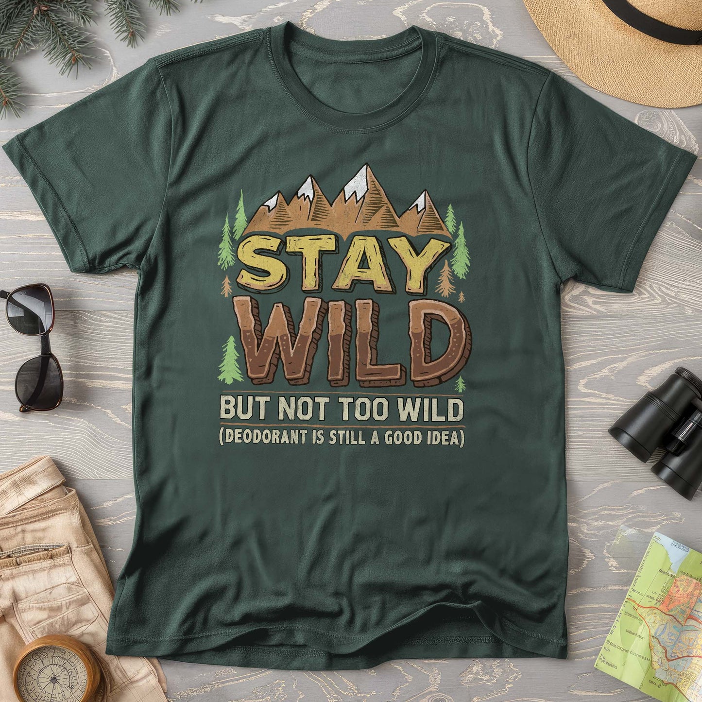 Stay Wild Funny Hiking Comfort Colors T-Shirt