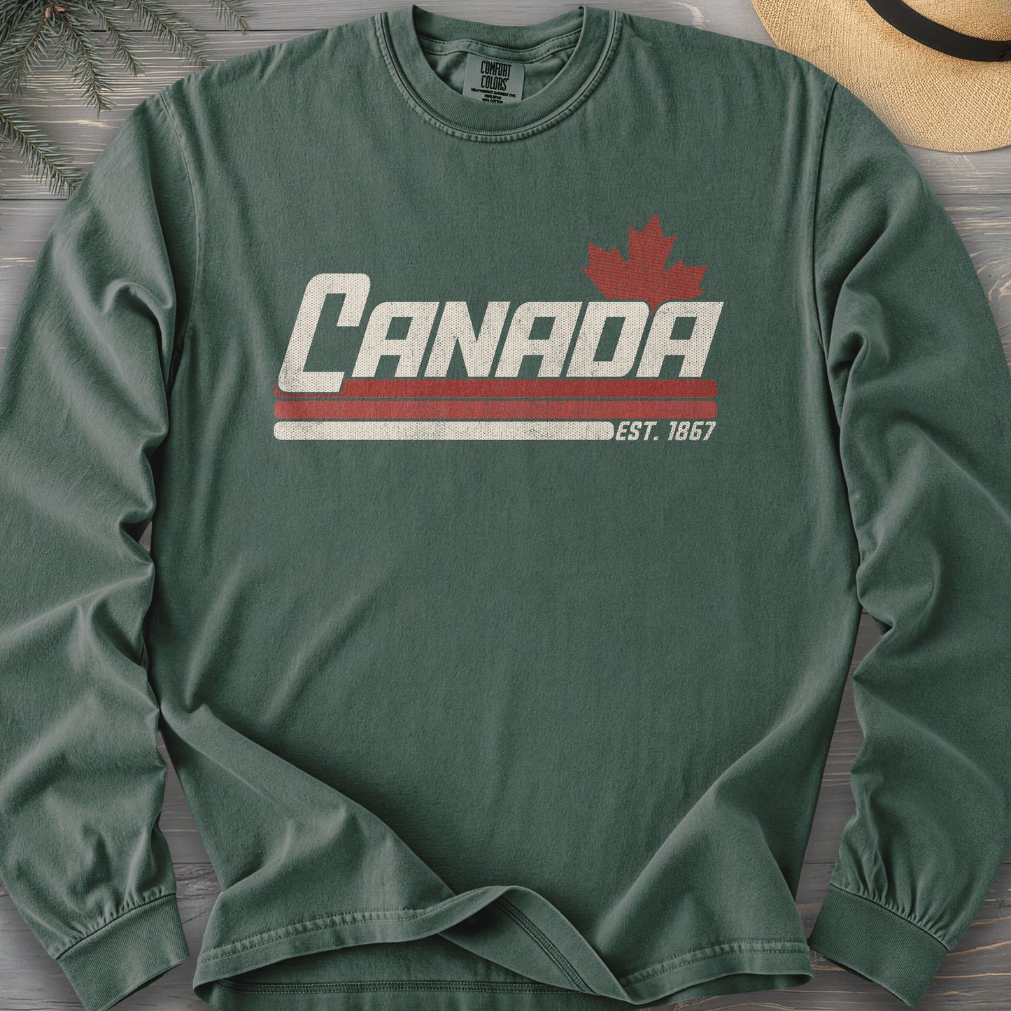 Canada Retro Stripe Long Sleeve Shirt