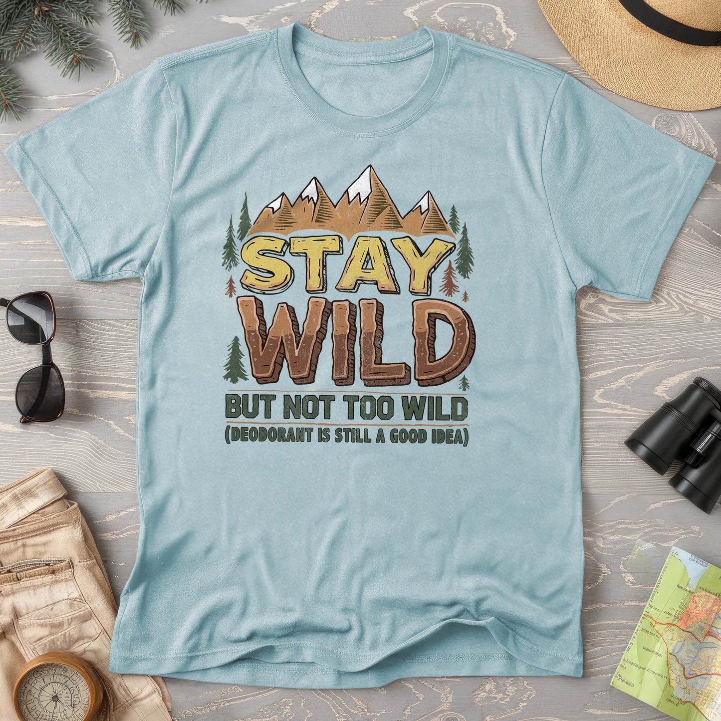 Stay Wild Funny Hiking Comfort Colors T-Shirt