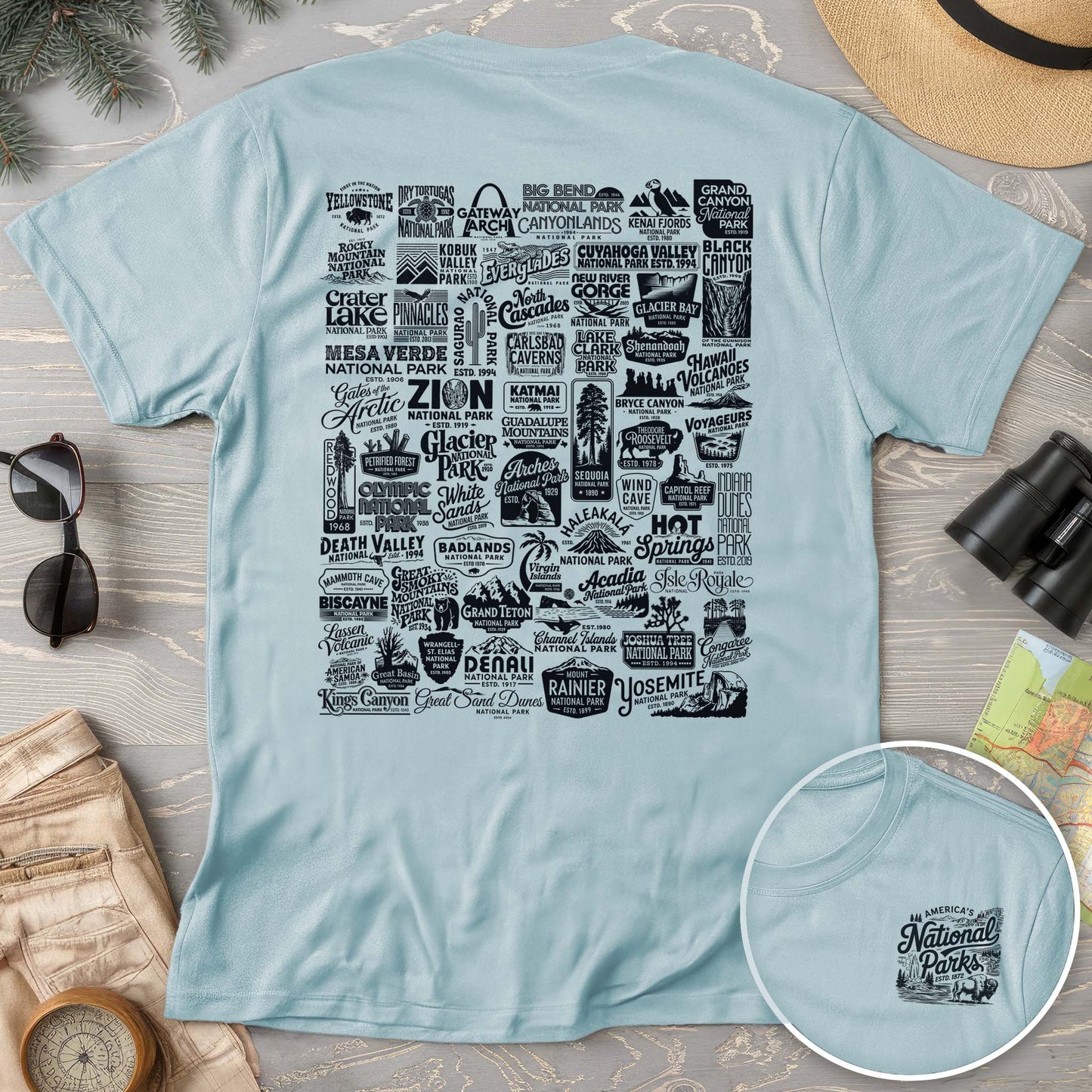 National Parks "63 Vintage Logos" Comfort Colors T-Shirt