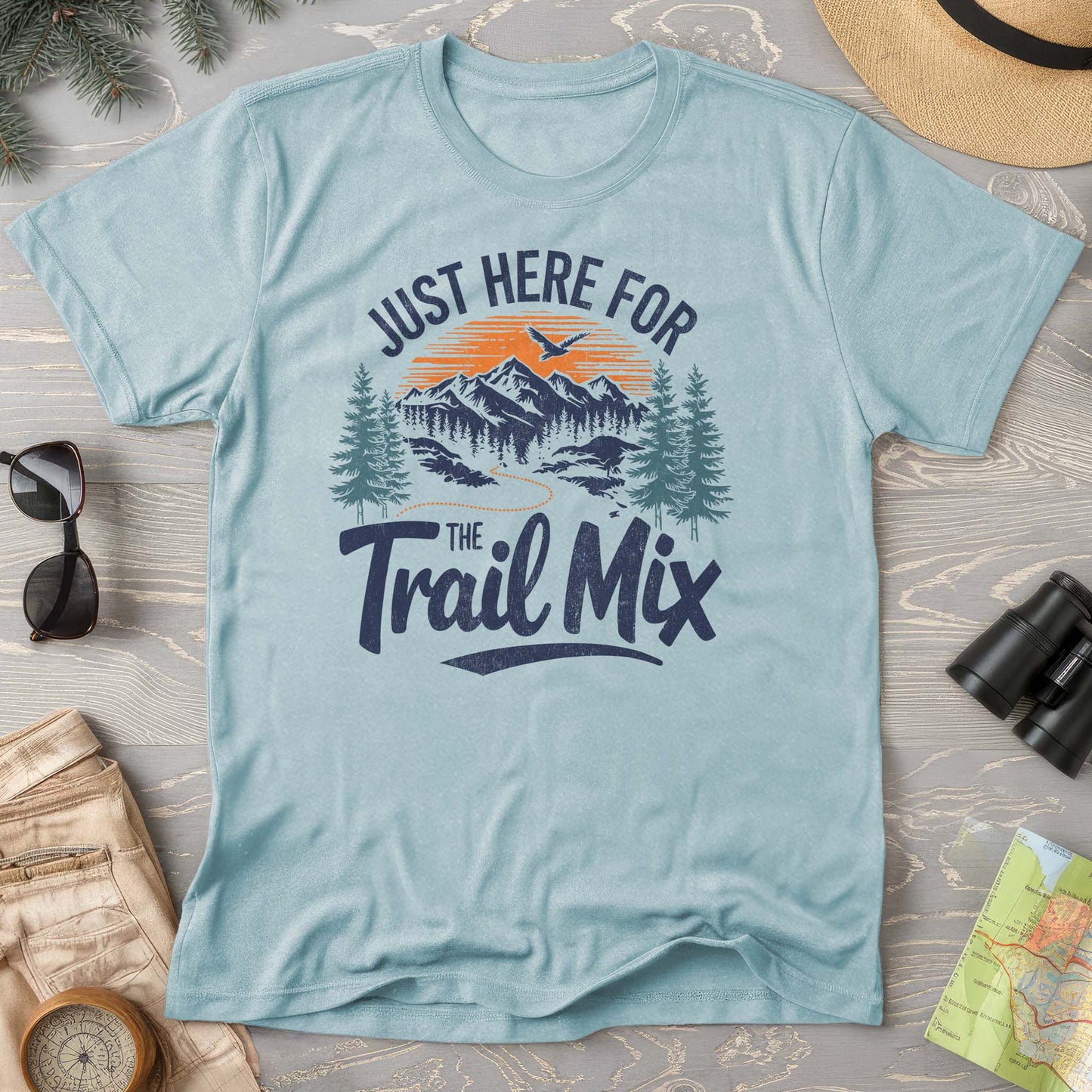 Hiking T-Shirt: Just Here for the Trail Mix