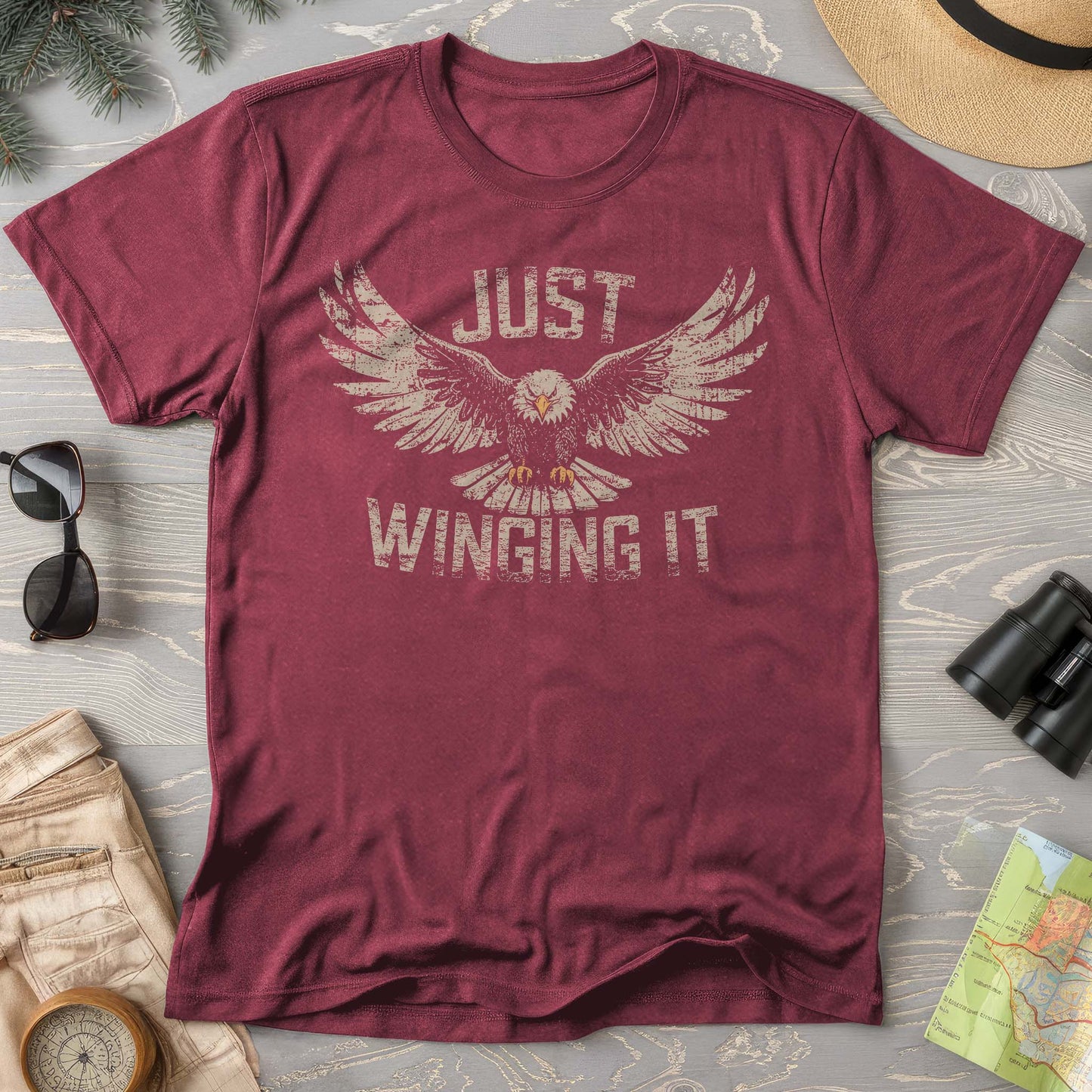 Just Winging It Distressed Comfort Colors T-Shirt