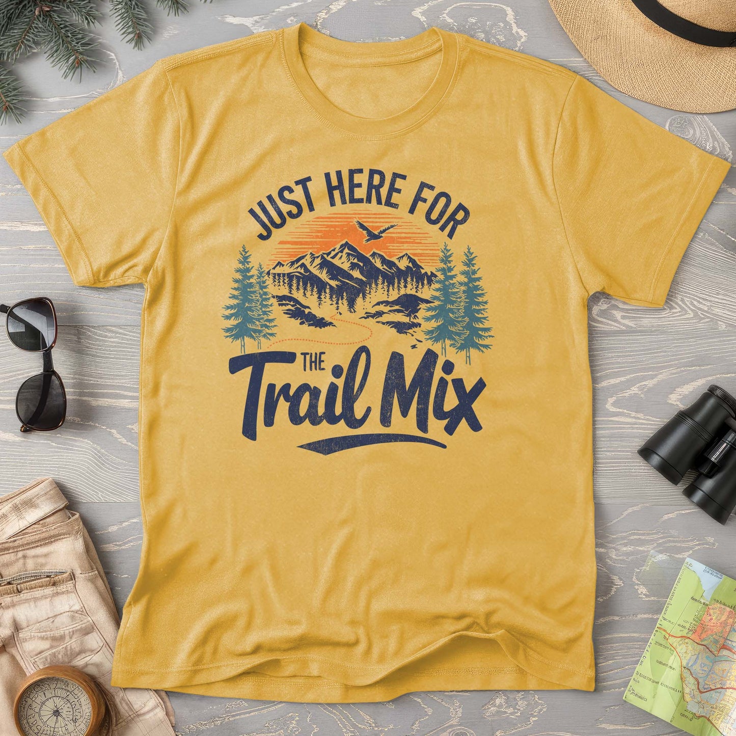 Hiking T-Shirt: Just Here for the Trail Mix