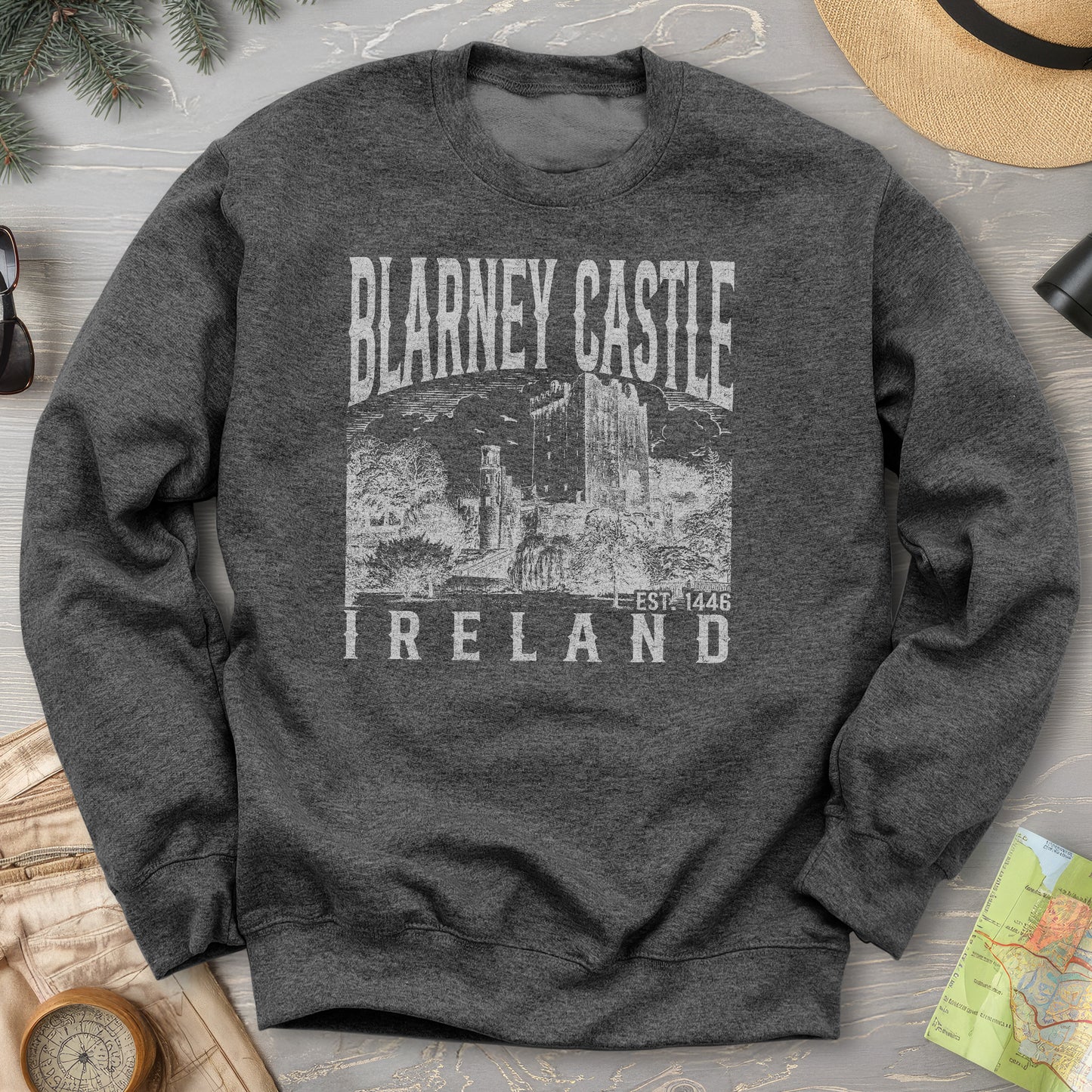 Blarney Castle Ireland Sketch Sweatshirt