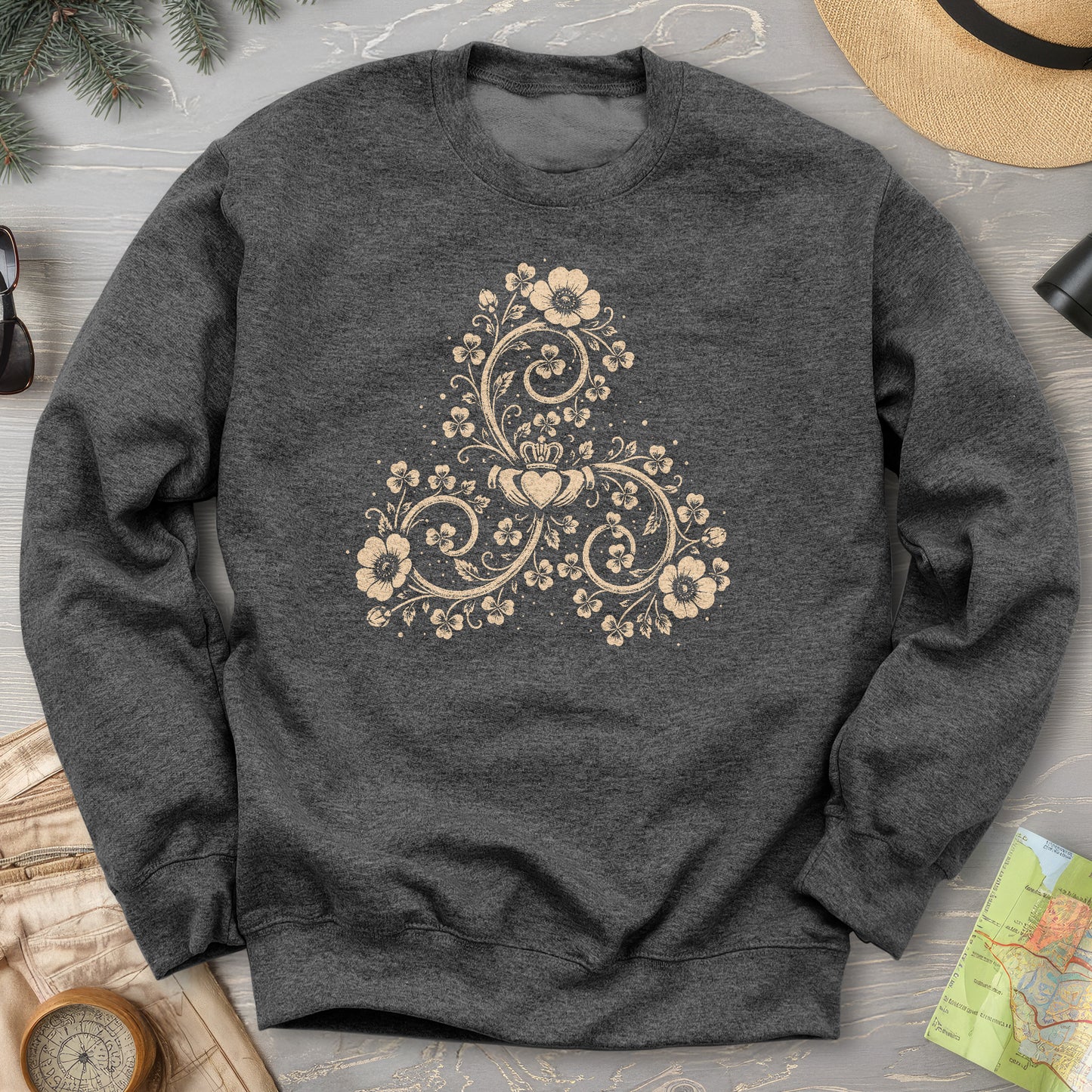 Triskele Shamrock Spiral Sweatshirt
