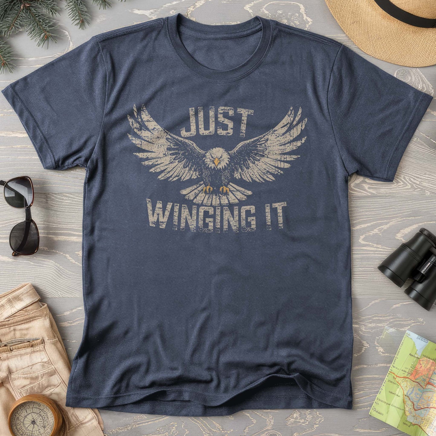 Just Winging It Distressed Comfort Colors T-Shirt