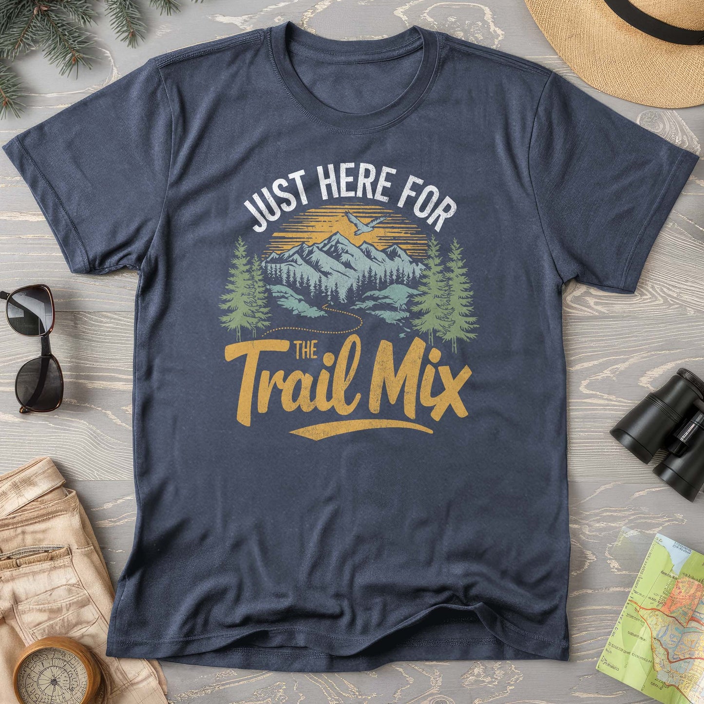 Hiking T-Shirt: Just Here for the Trail Mix