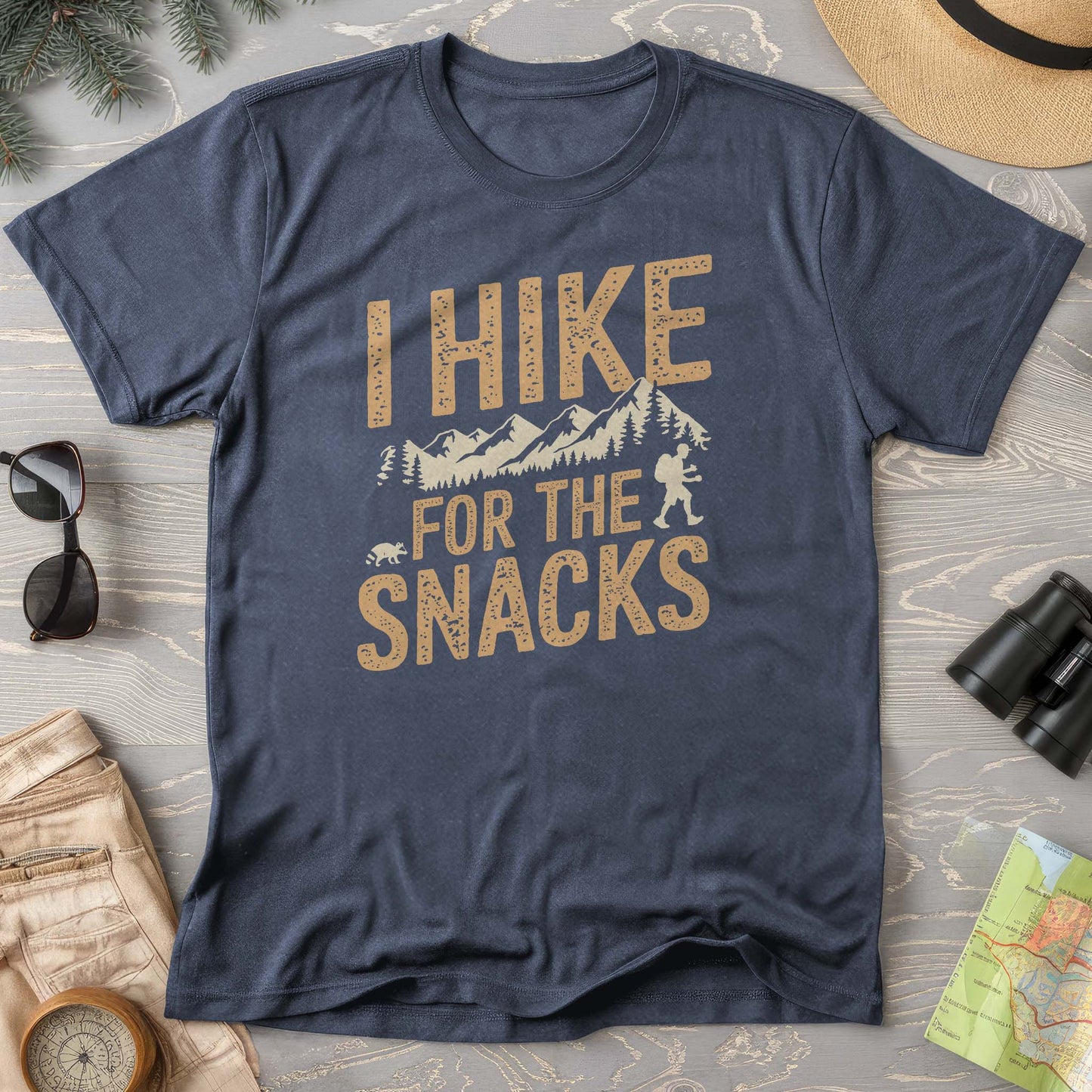I Hike for the Snacks Comfort Colors T-Shirt