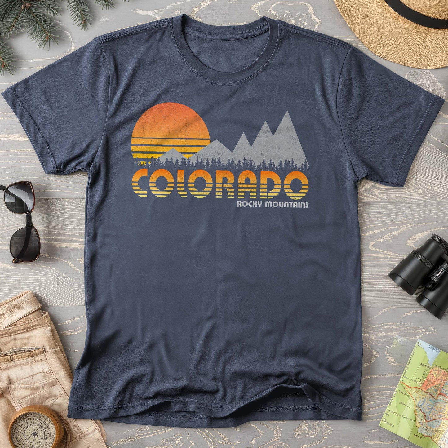 Colorado Rocky Mountains "80's Retro" Comfort Colors T-Shirt