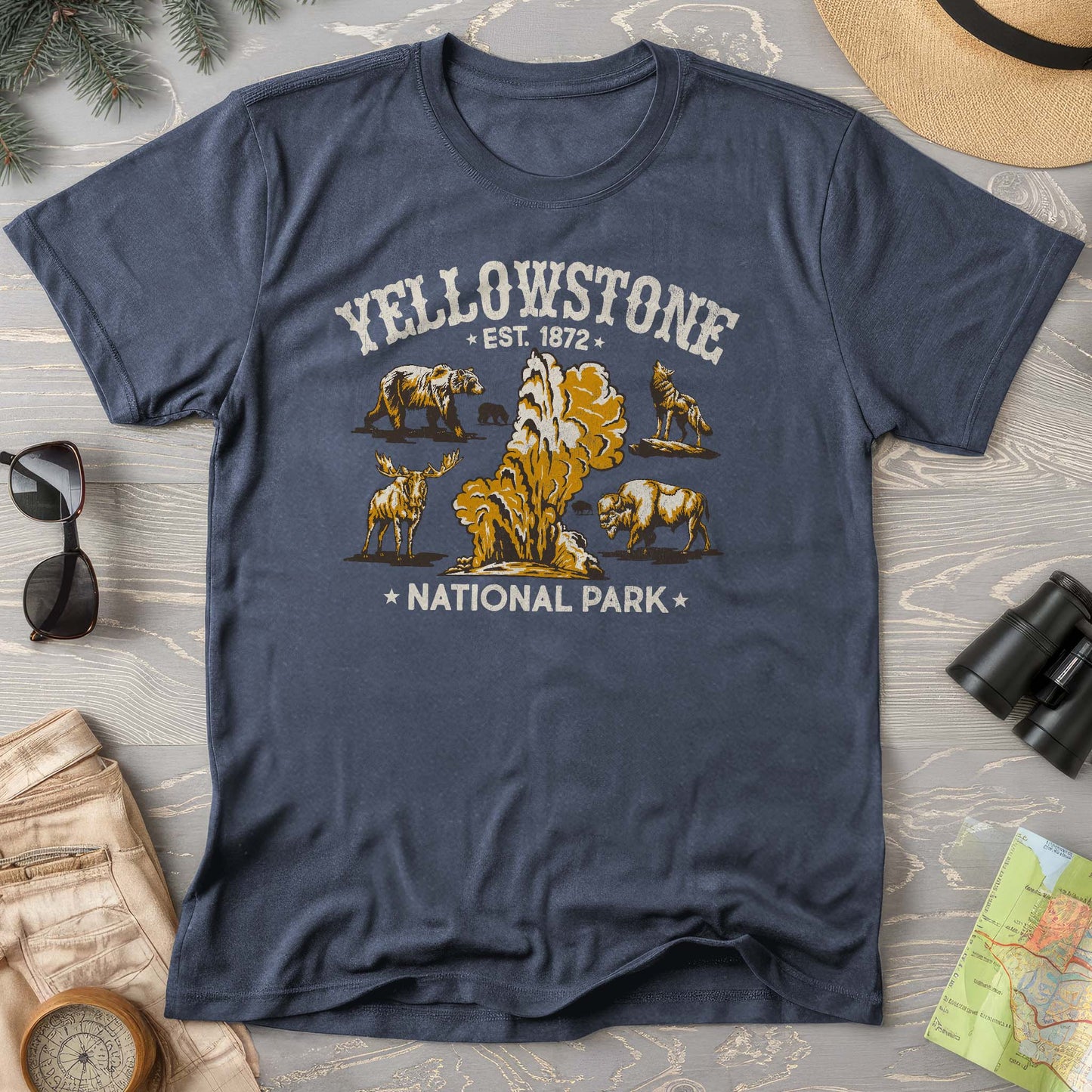 Yellowstone National Park Vintage Print Comfort Colors T-Shirt