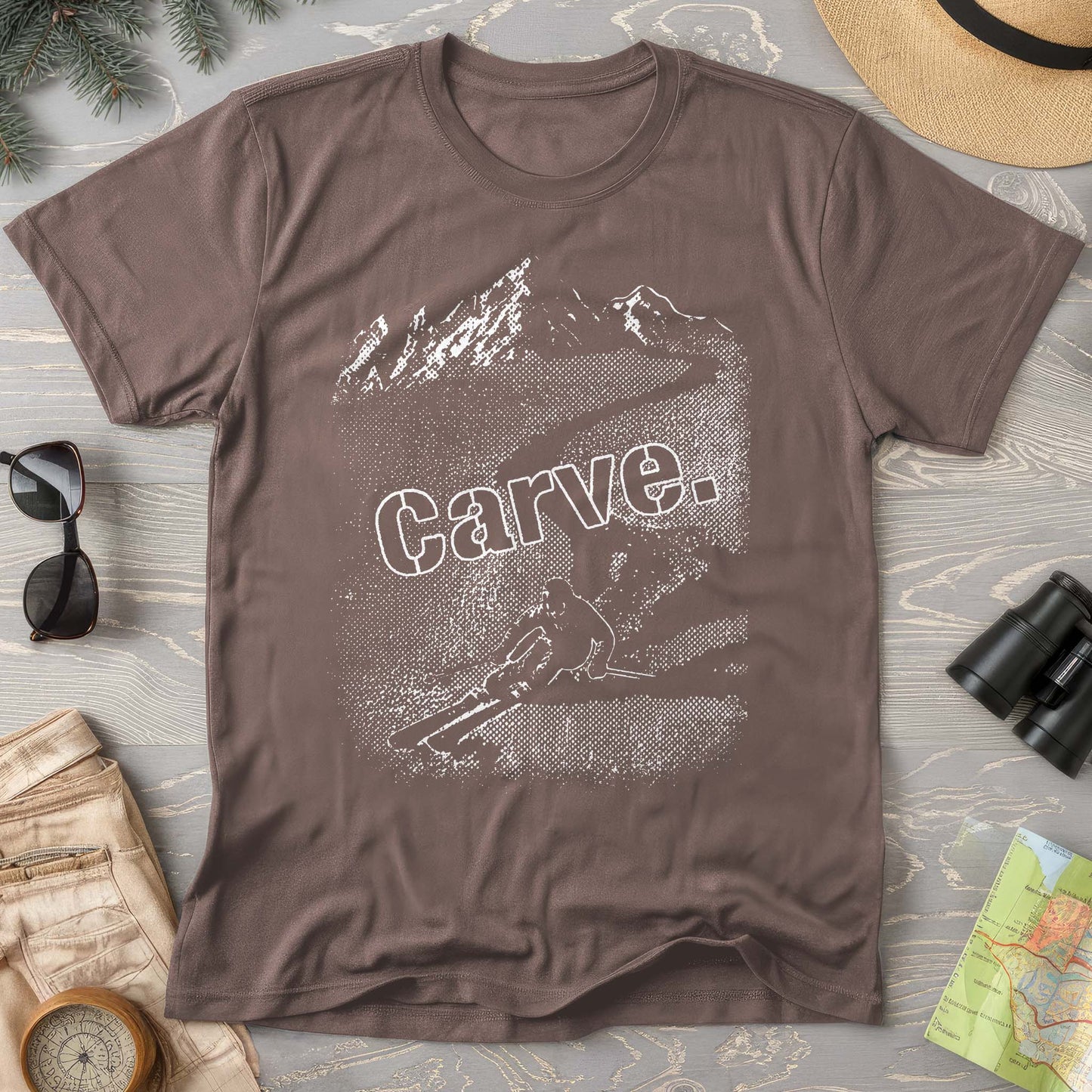 Carve Ski Print T-shirt