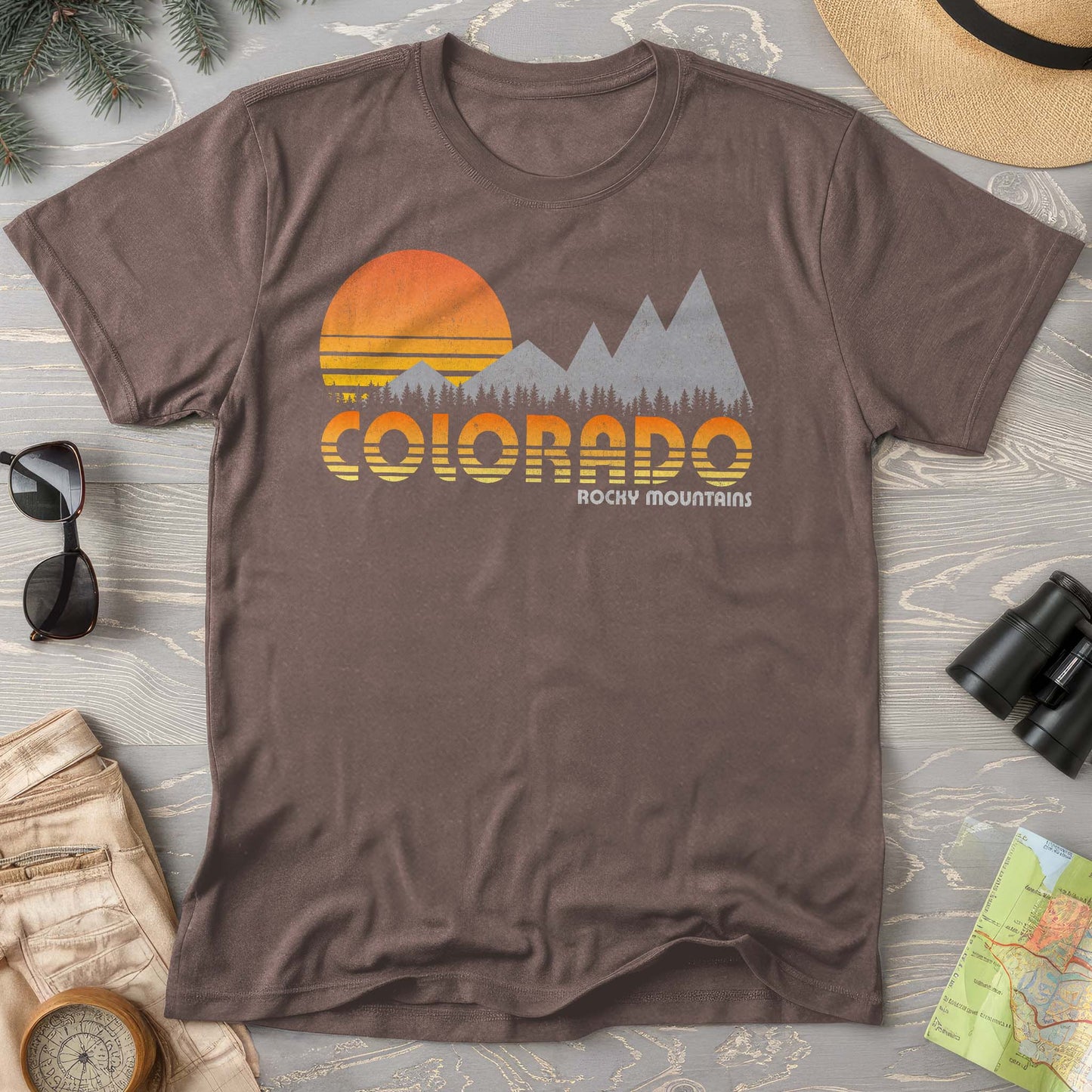 Colorado Rocky Mountains "80's Retro" Comfort Colors T-Shirt