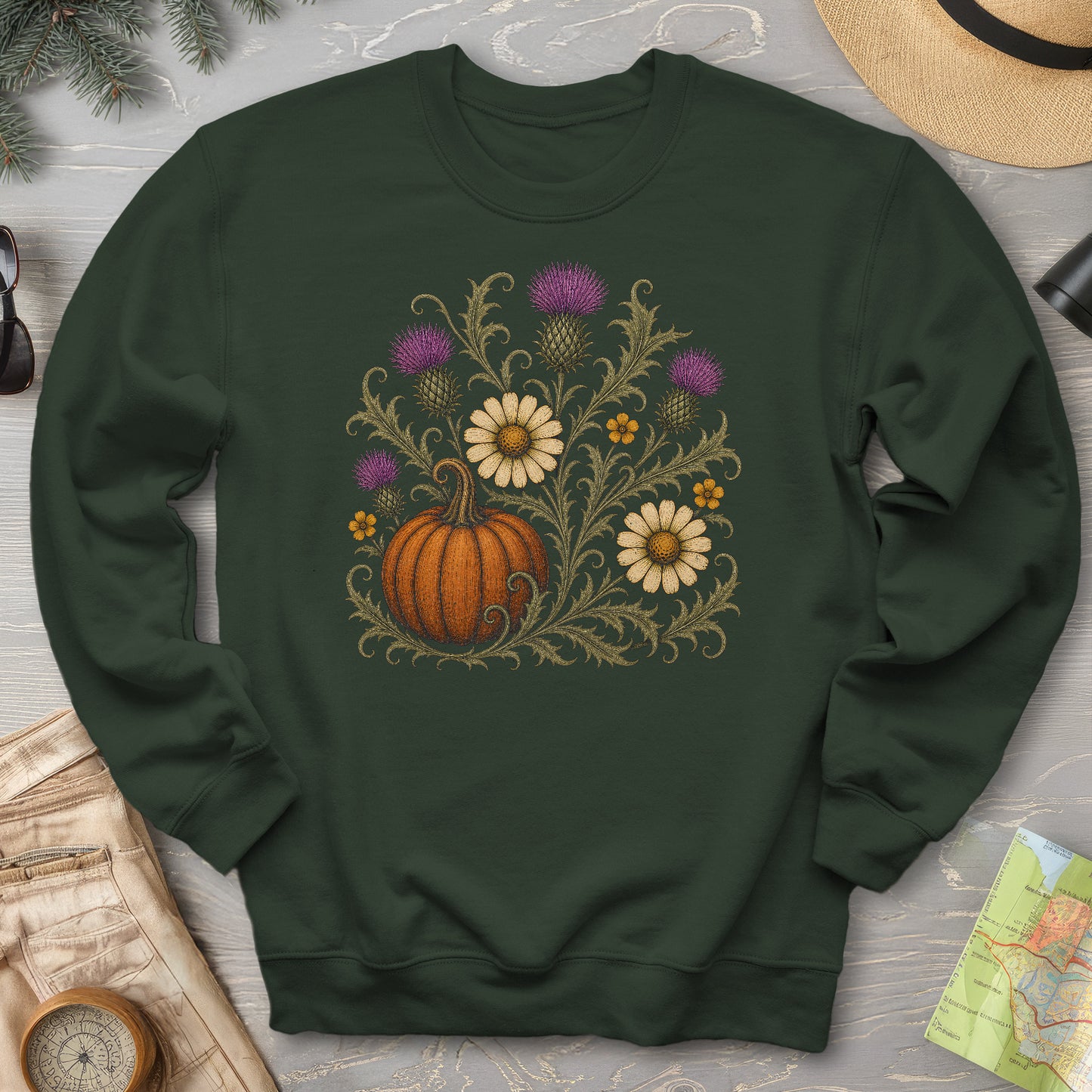 Pumpkin Thistles Sweatshirt