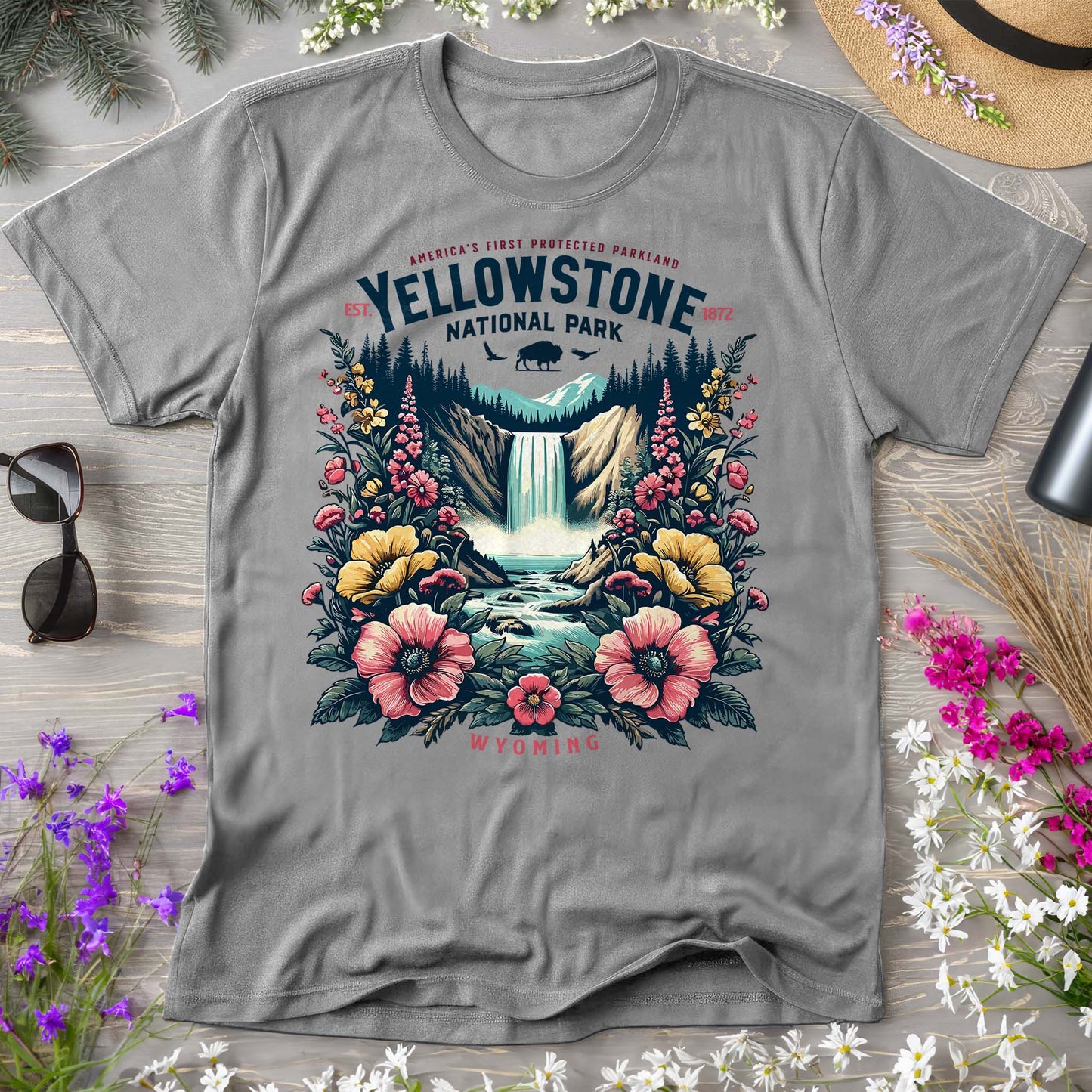 Yellowstone National Park "Wildflower" Comfort Colors T-Shirt