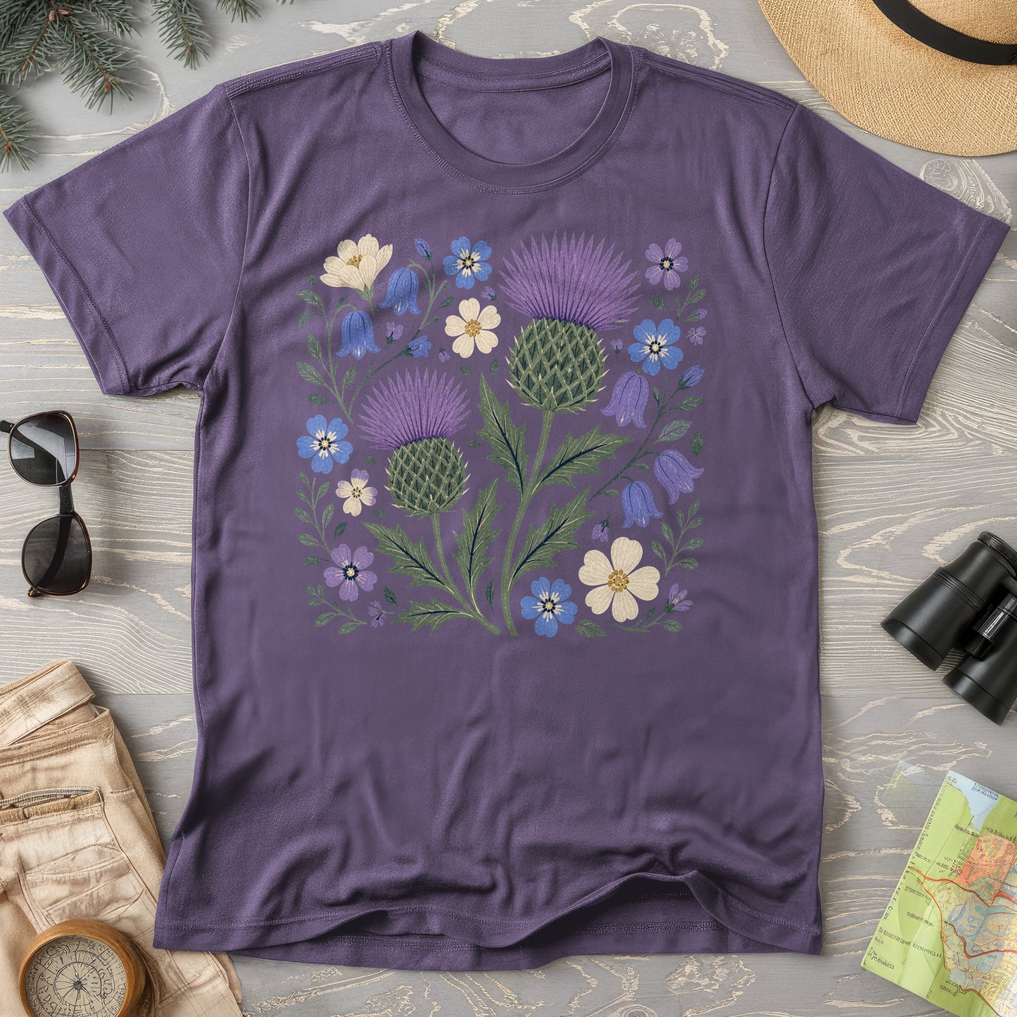 Scottish Thistle Floral T-Shirt