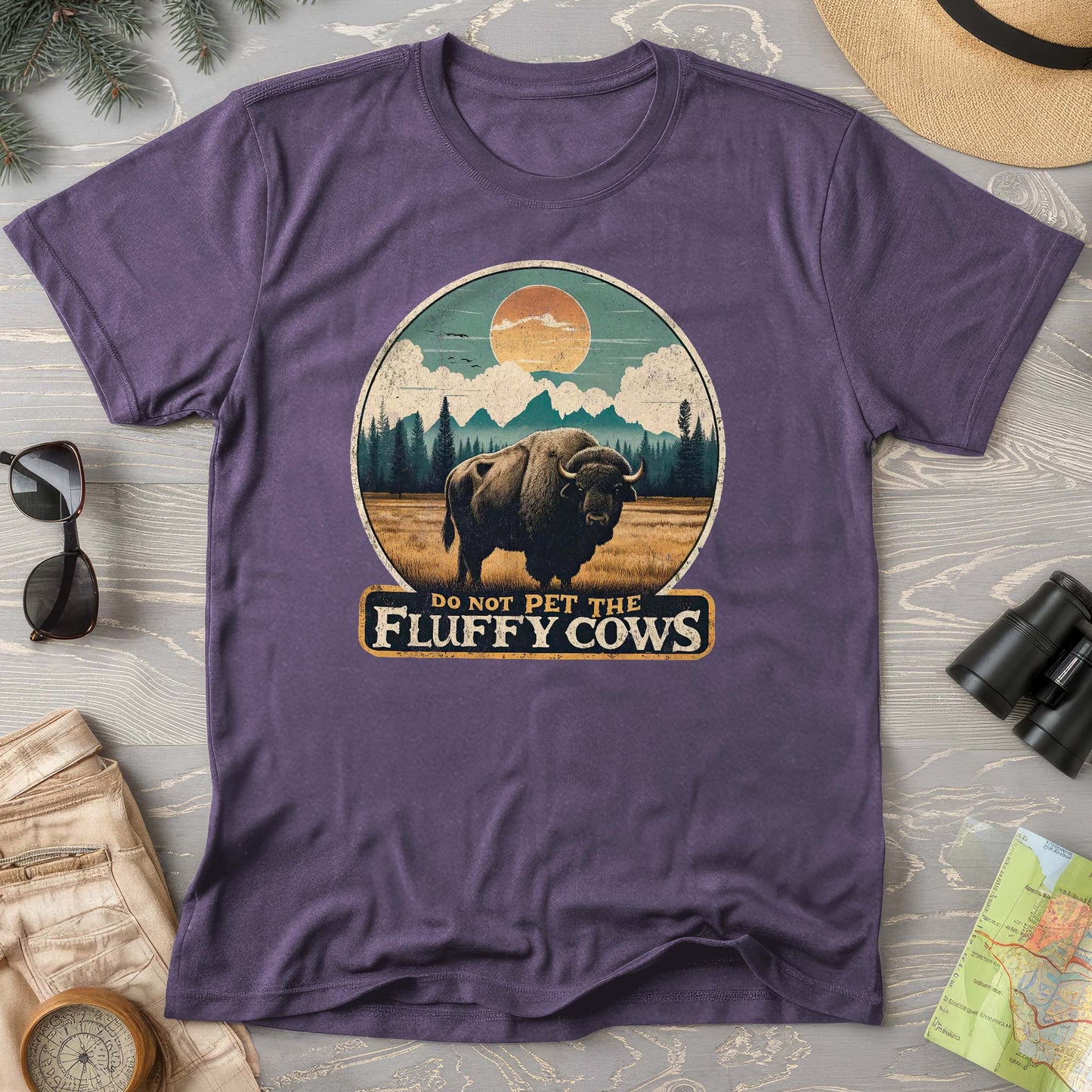 "Do Not Pet the Fluffy Cows" Buffalo T-Shirt