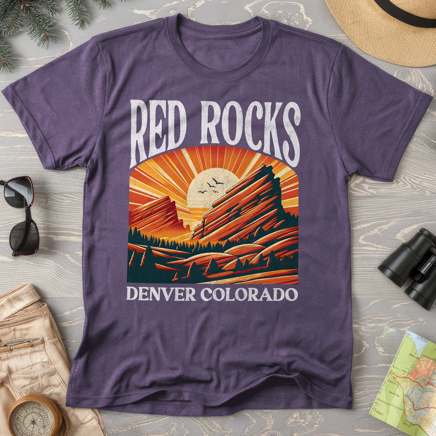 Red Rocks Colorado "Big and Bold" Comfort Colors T-Shirt