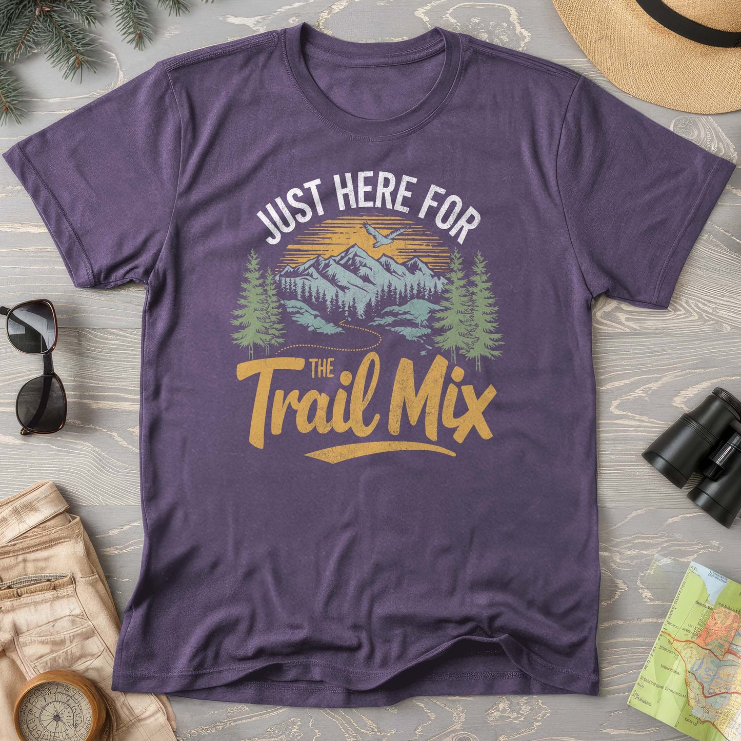 Hiking T-Shirt: Just Here for the Trail Mix