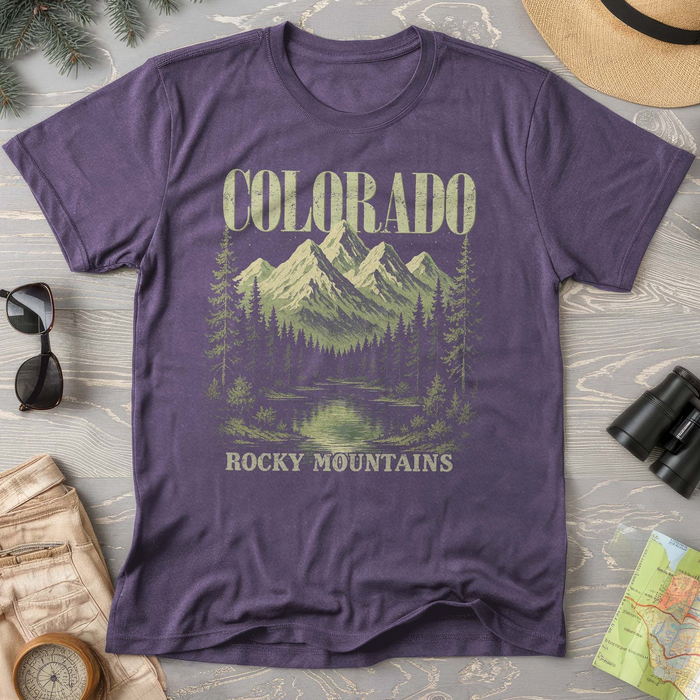 Colorado Mountain Halftones Comfort Colors T-Shirt