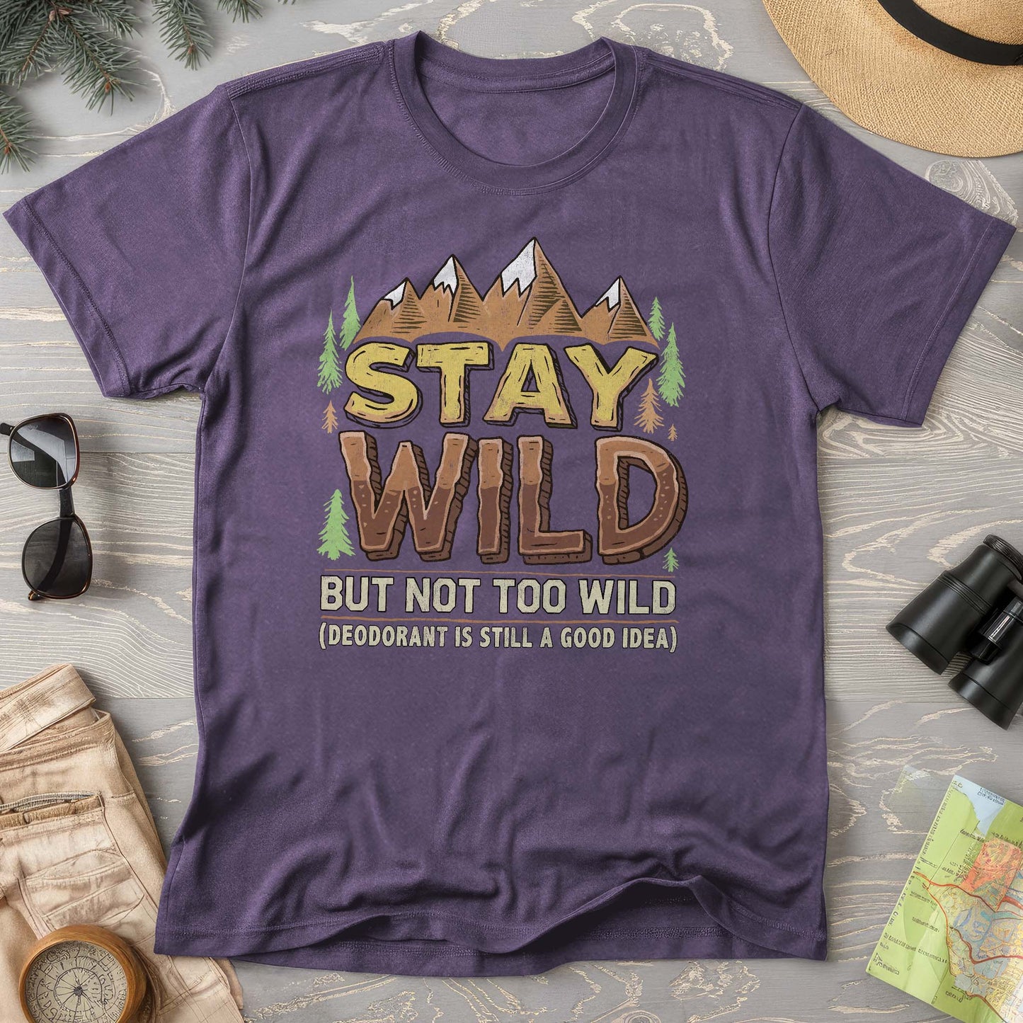 Stay Wild Funny Hiking Comfort Colors T-Shirt