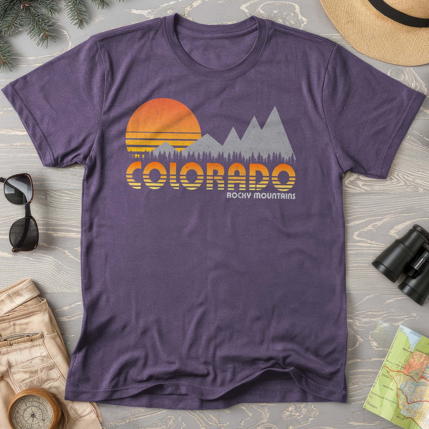 Colorado Rocky Mountains "80's Retro" Comfort Colors T-Shirt