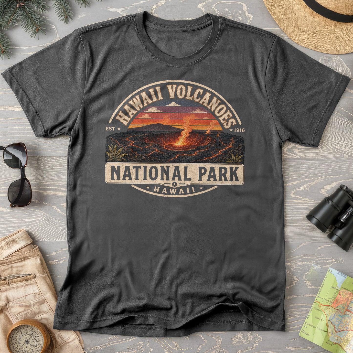 Hawaii Volcanoes Medallion T-Shirt
